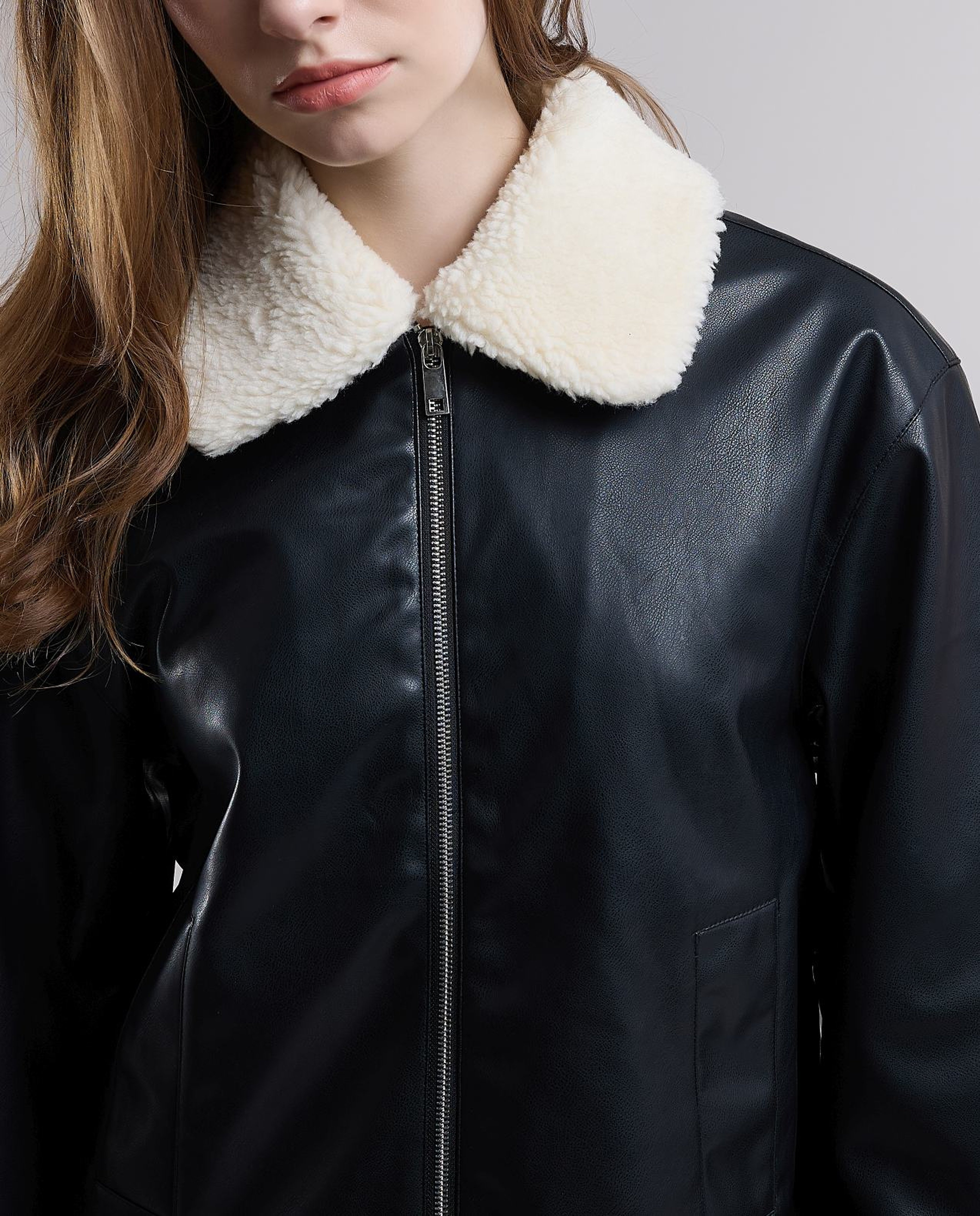 PU Jacket with Button Closure