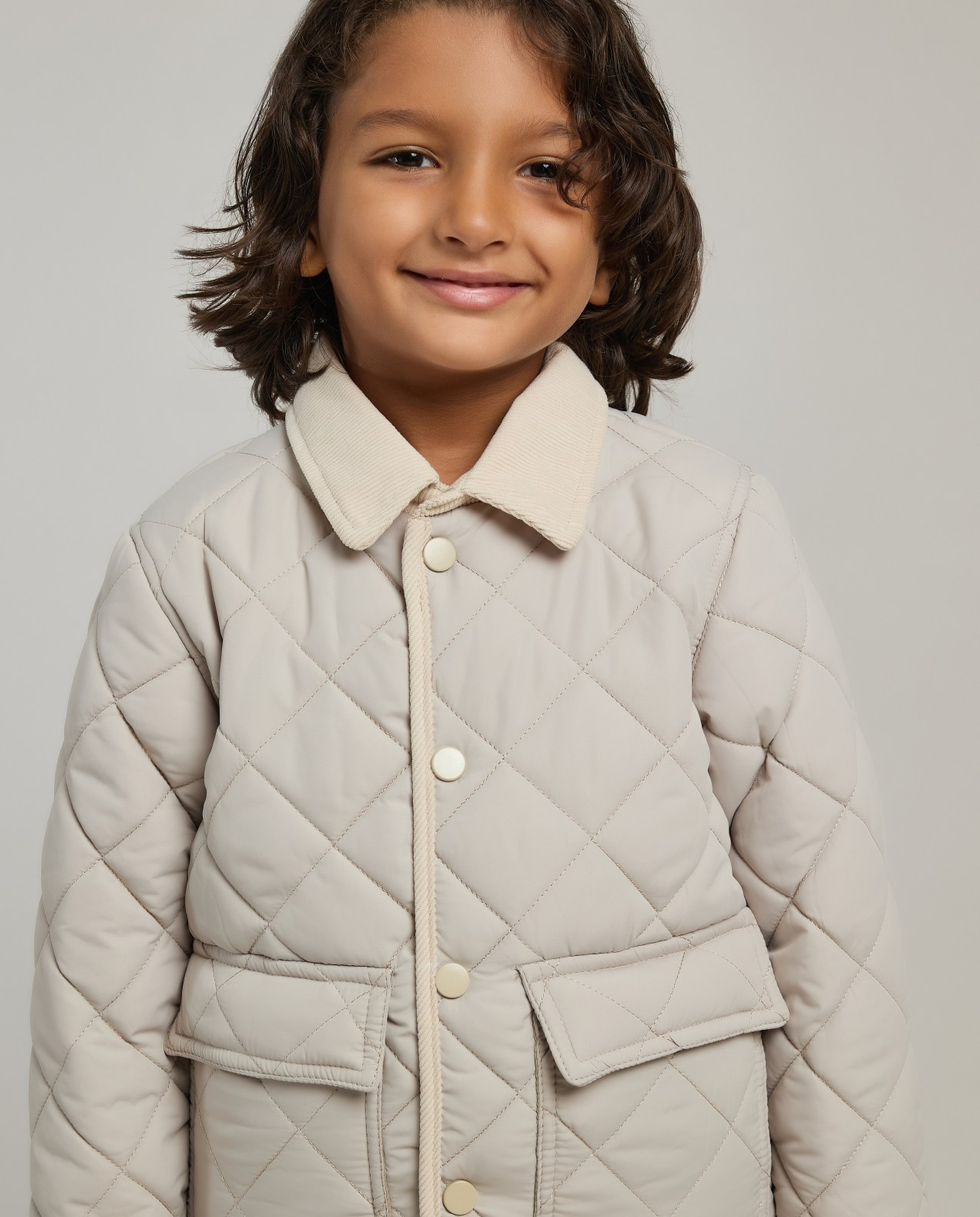 Quilted Jacket with Button Closure