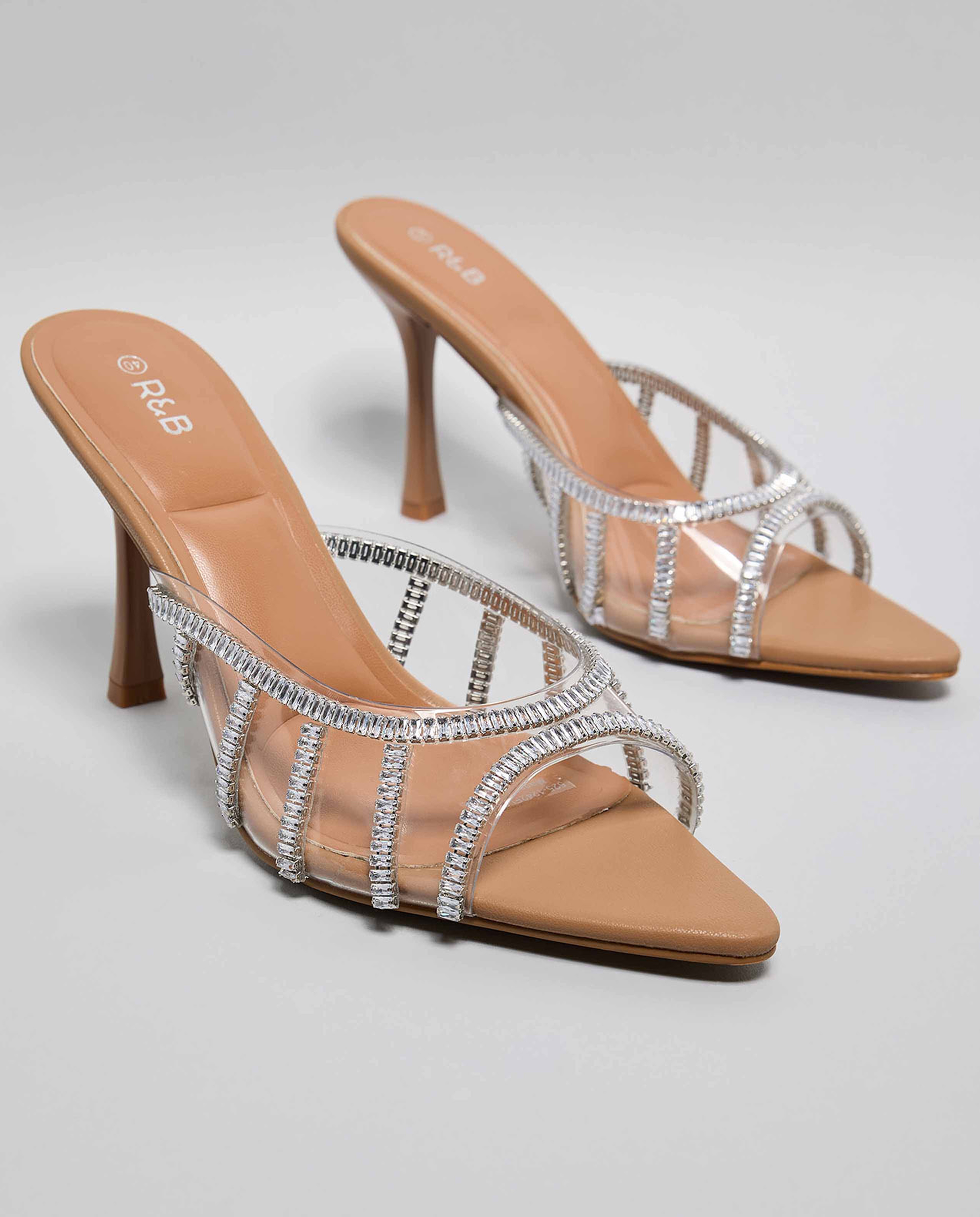 Embellished Heel Sandals