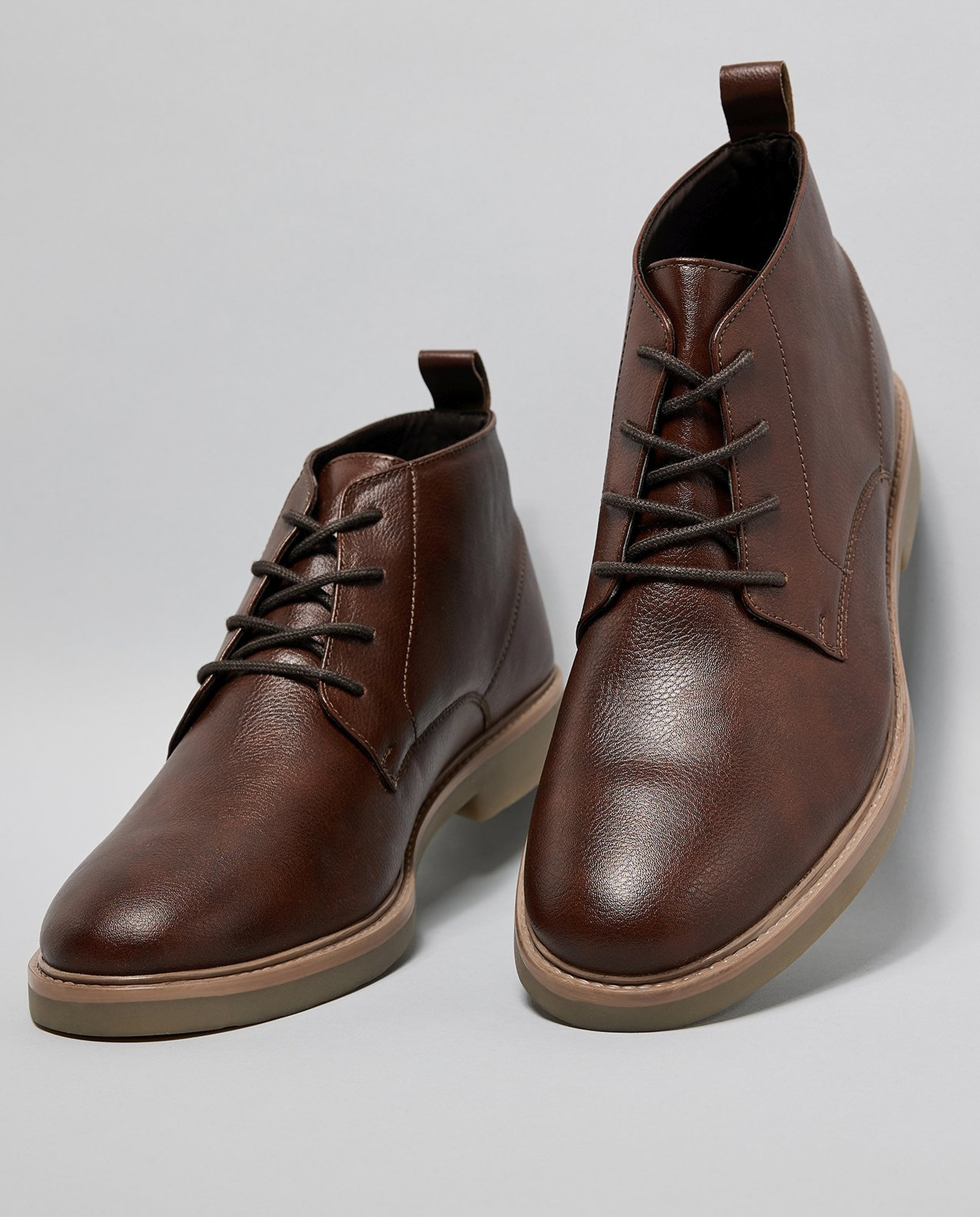 Textured Derby Ankle Boots