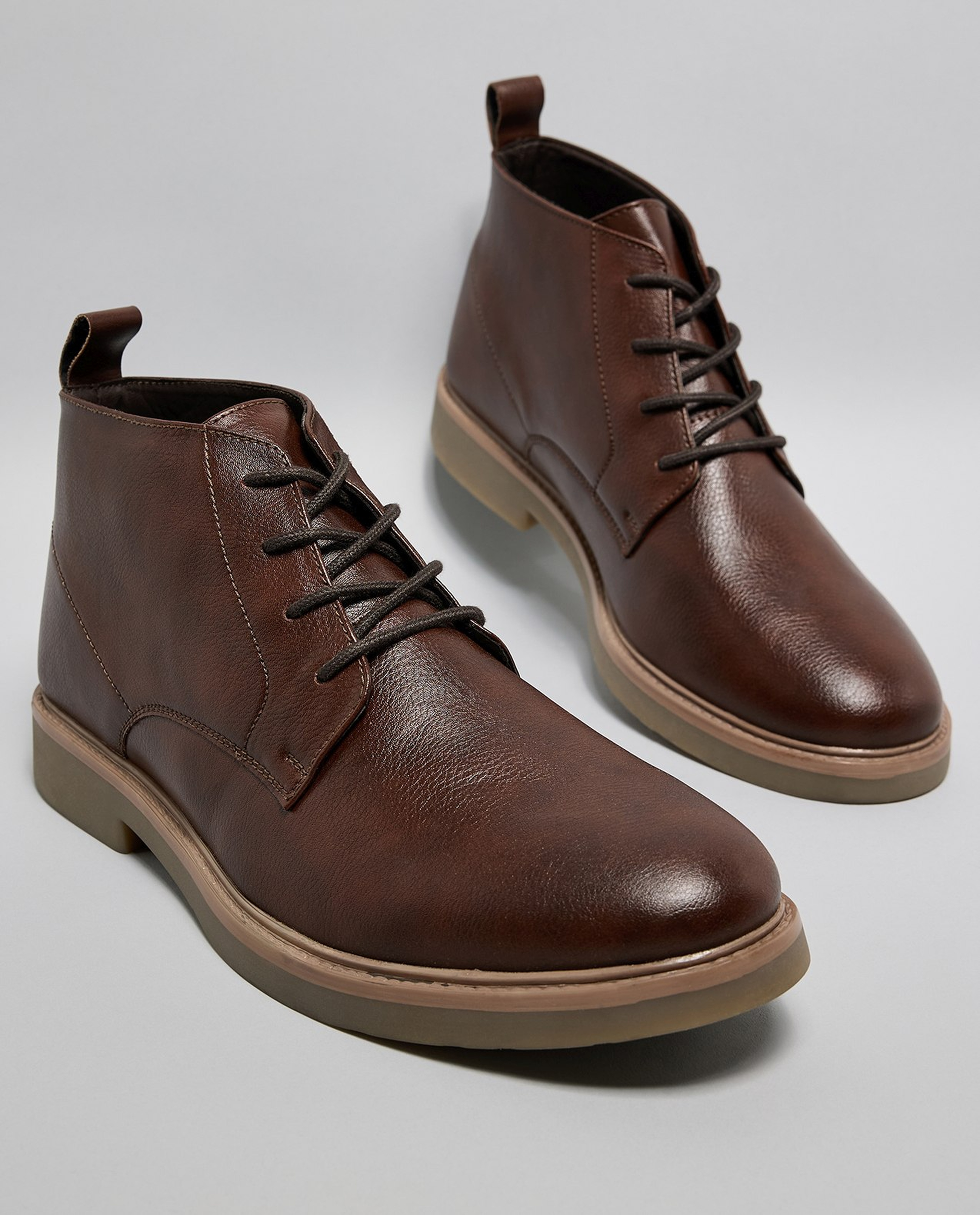 Textured Derby Ankle Boots