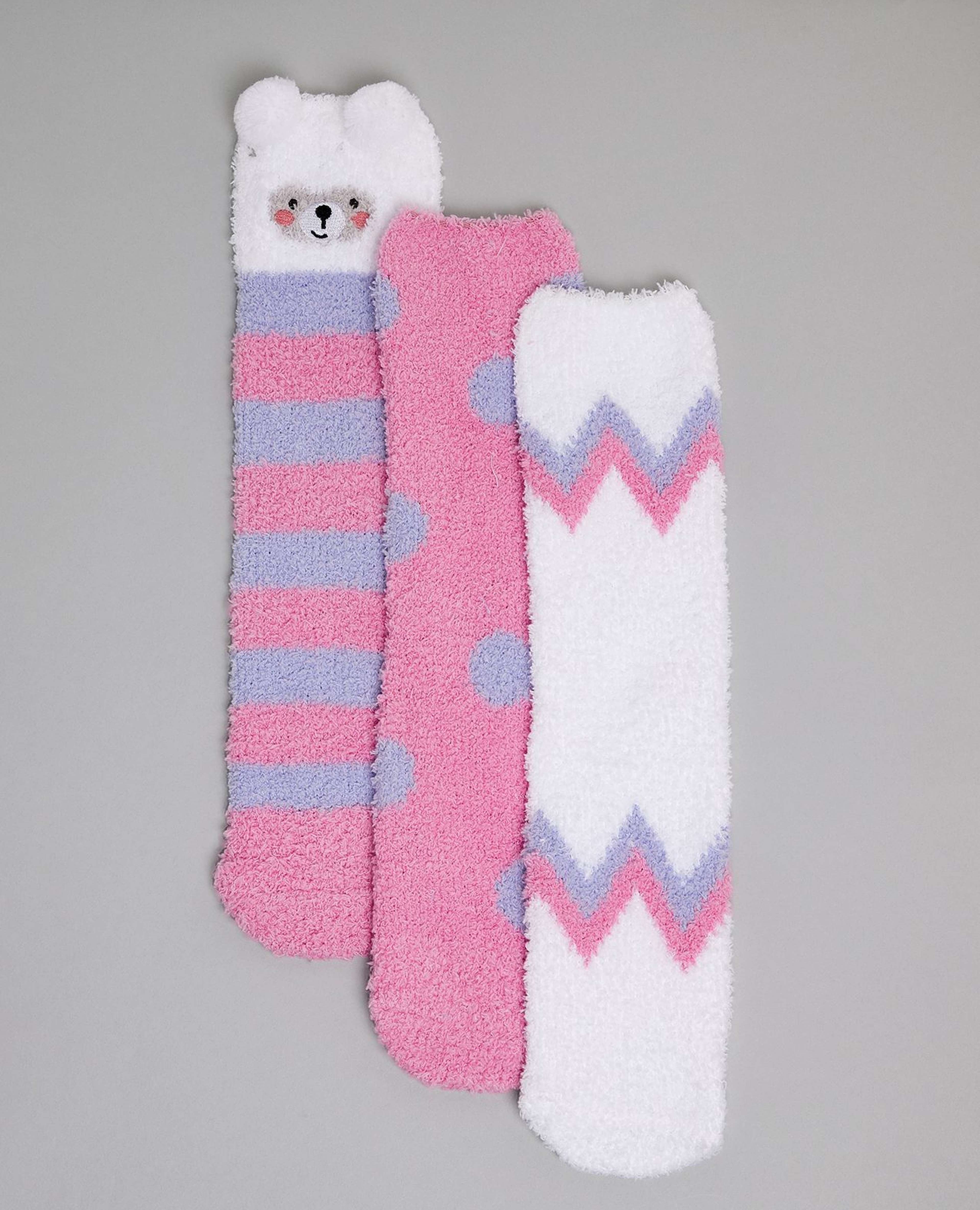 جوارب شتوية بطبعة - 3 ازواج