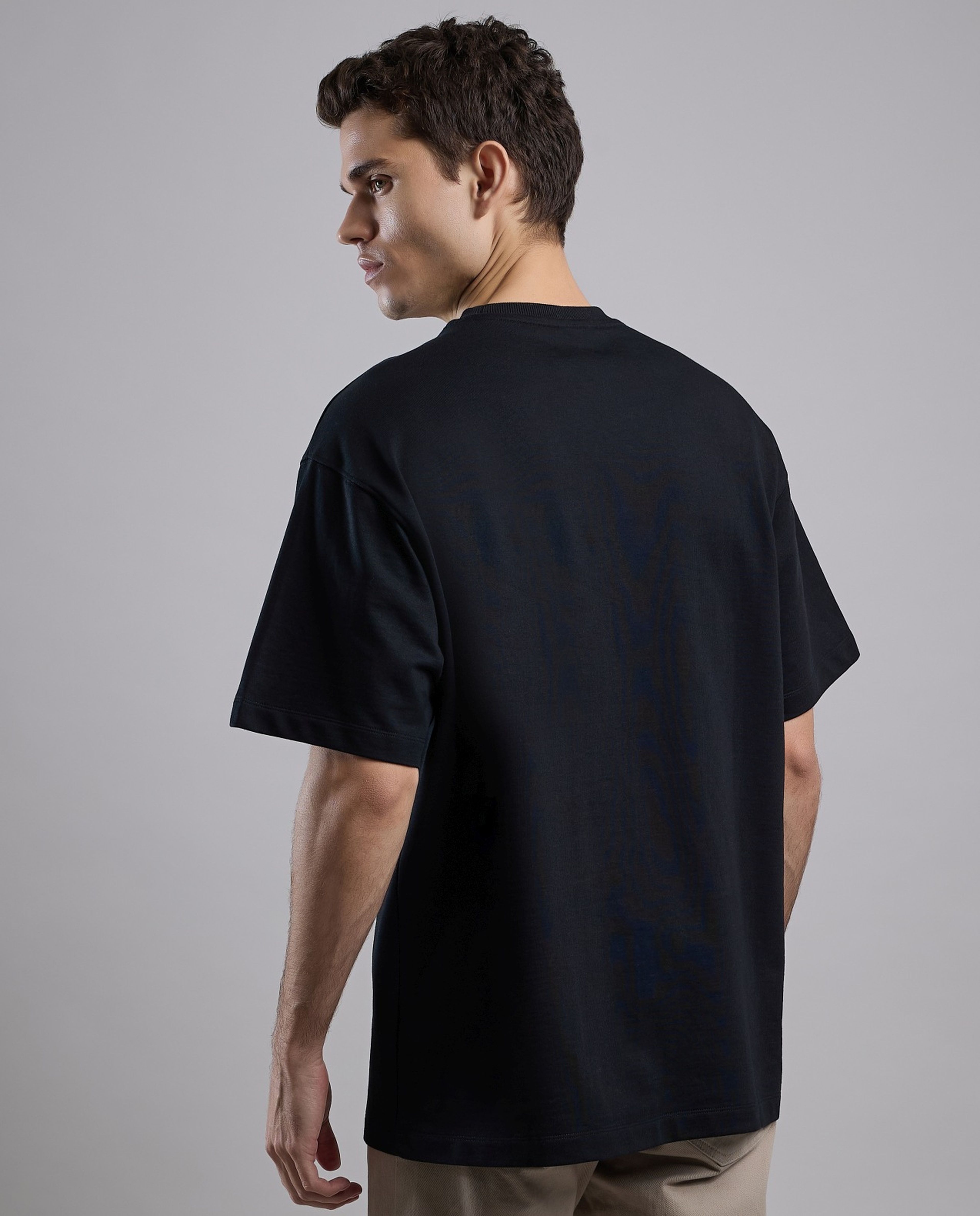 Typography Print T-Shirt with Crew Neck and Short Sleeves