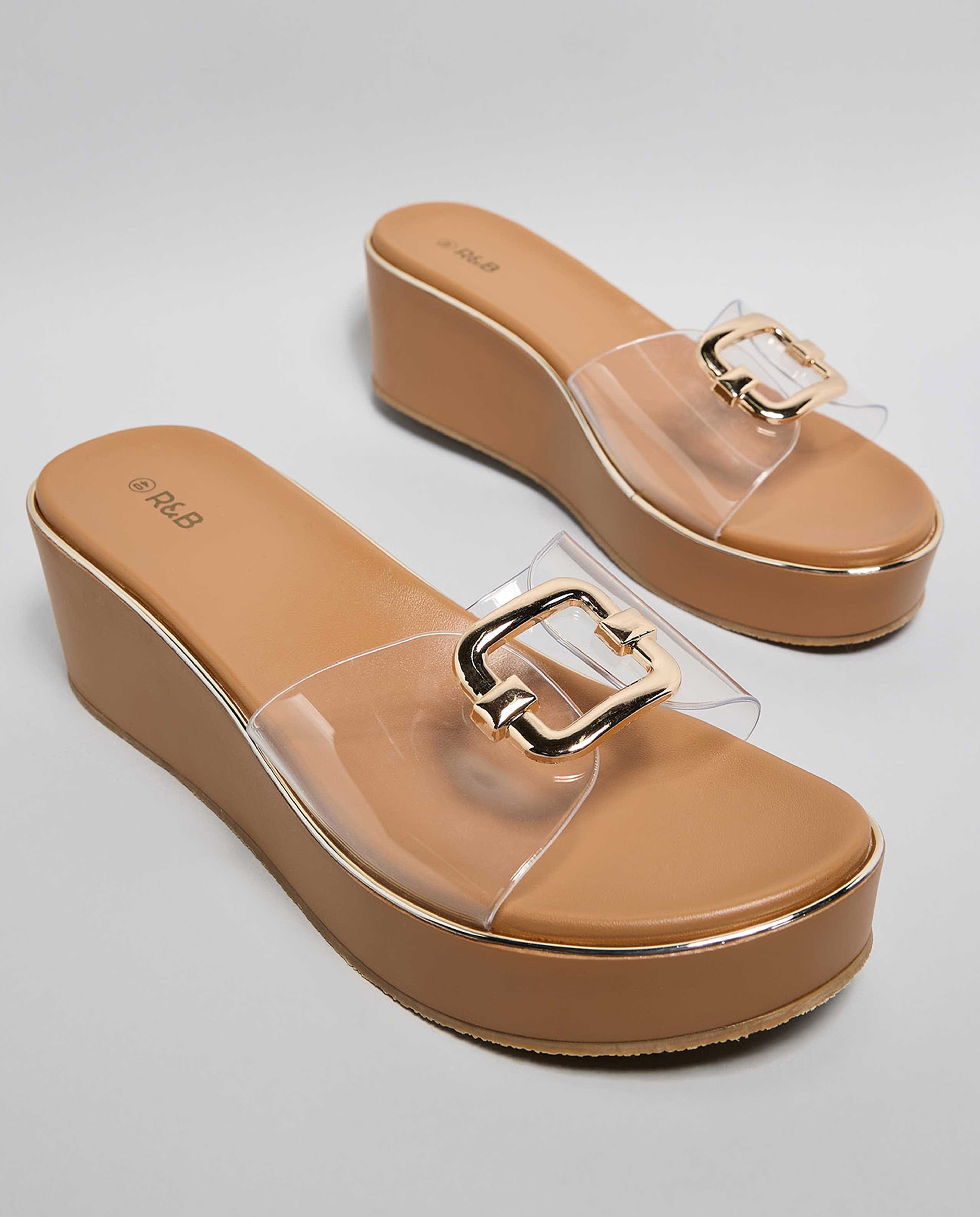 Clear Strap Platform Sandals