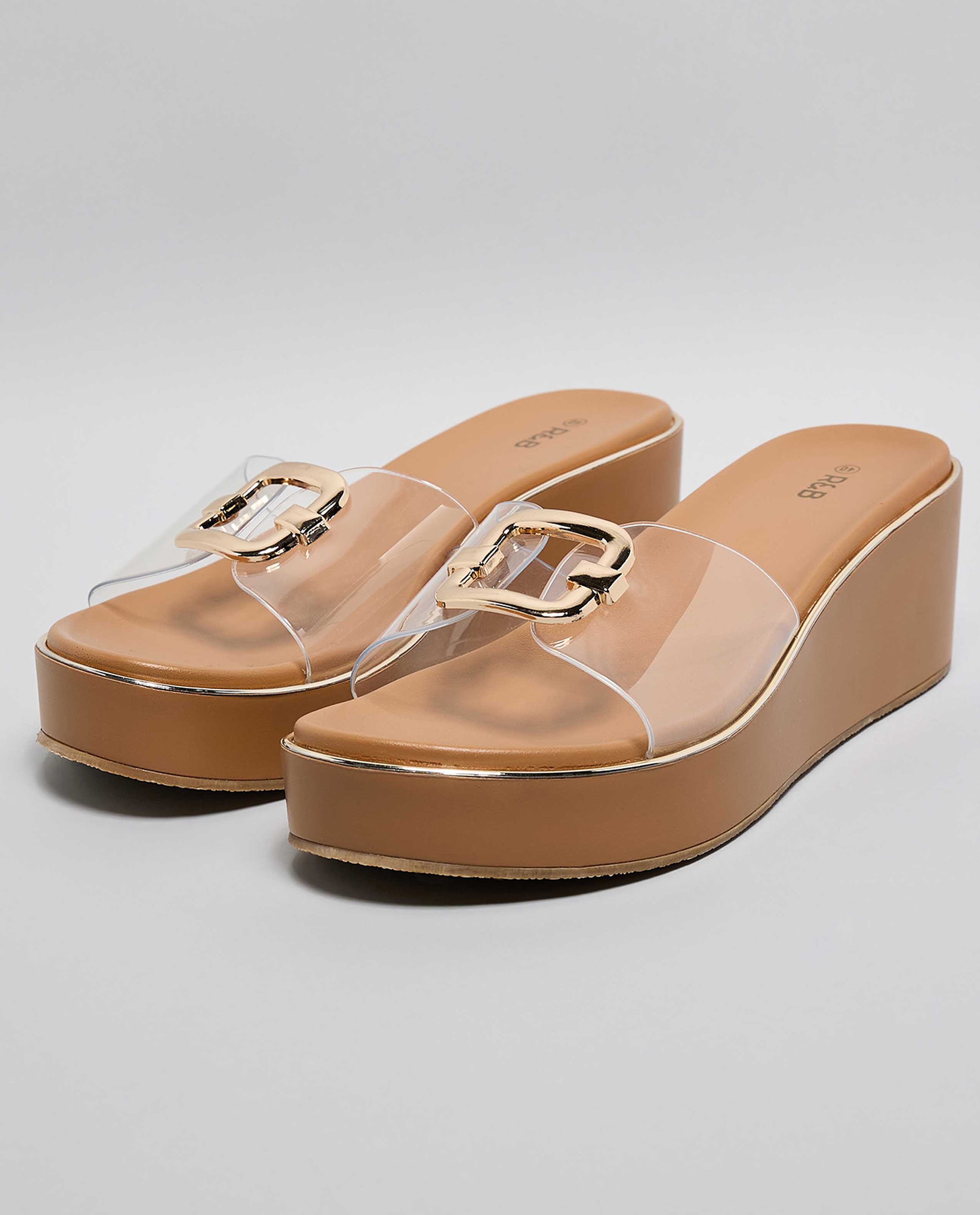 Clear Strap Platform Sandals