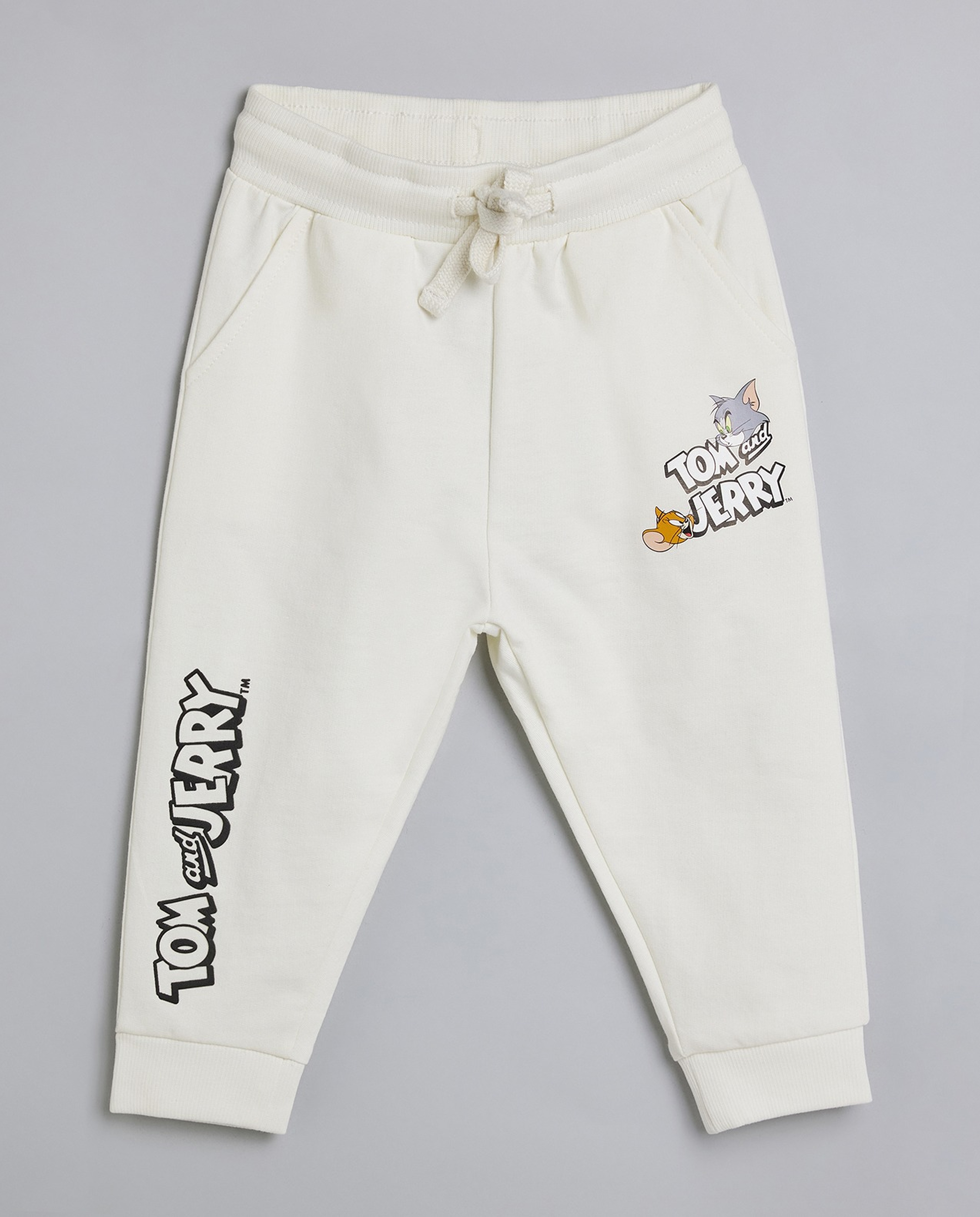 2 Pack Tom & Jerry Print Joggers with Drawstring Waist