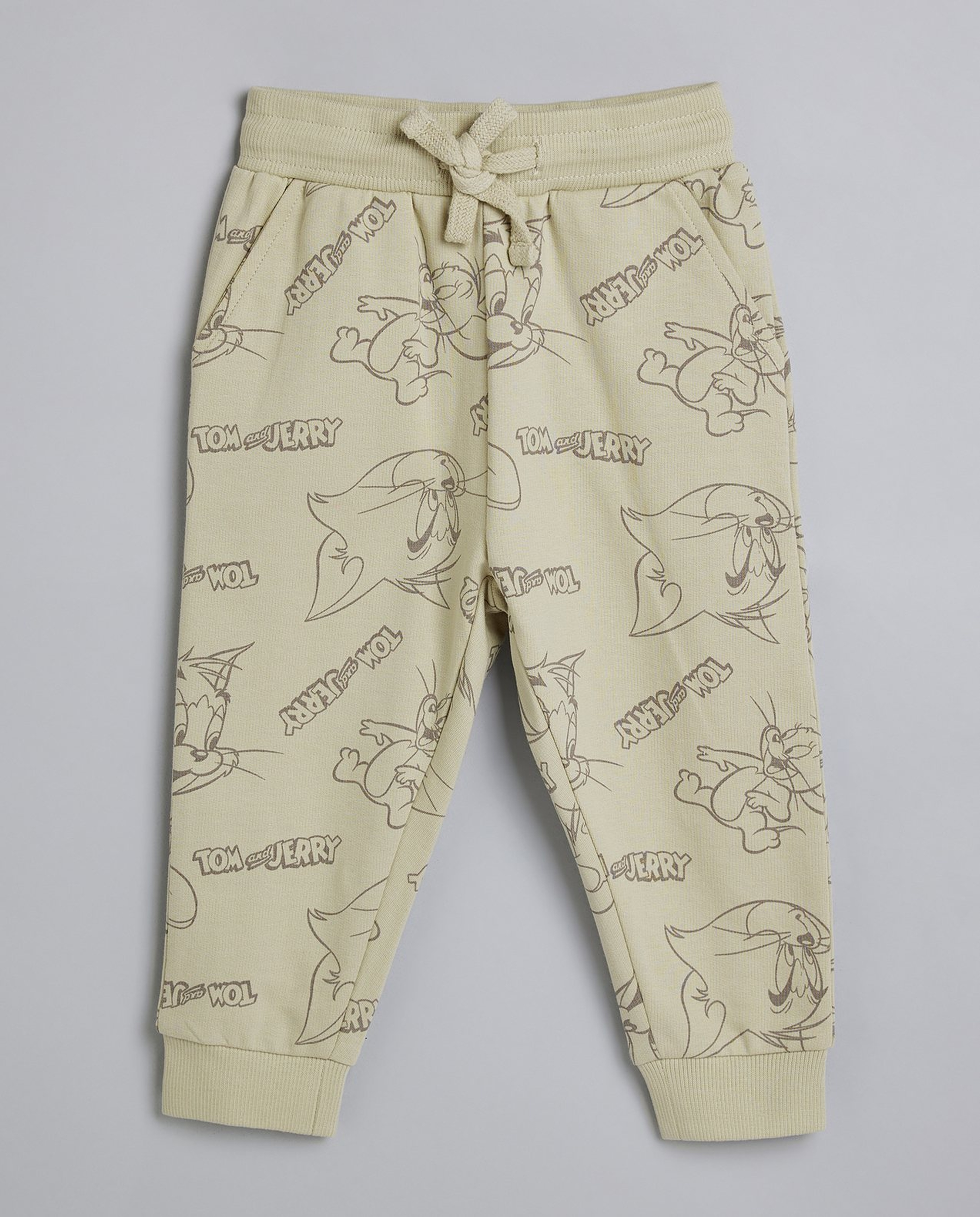 2 Pack Tom & Jerry Print Joggers with Drawstring Waist
