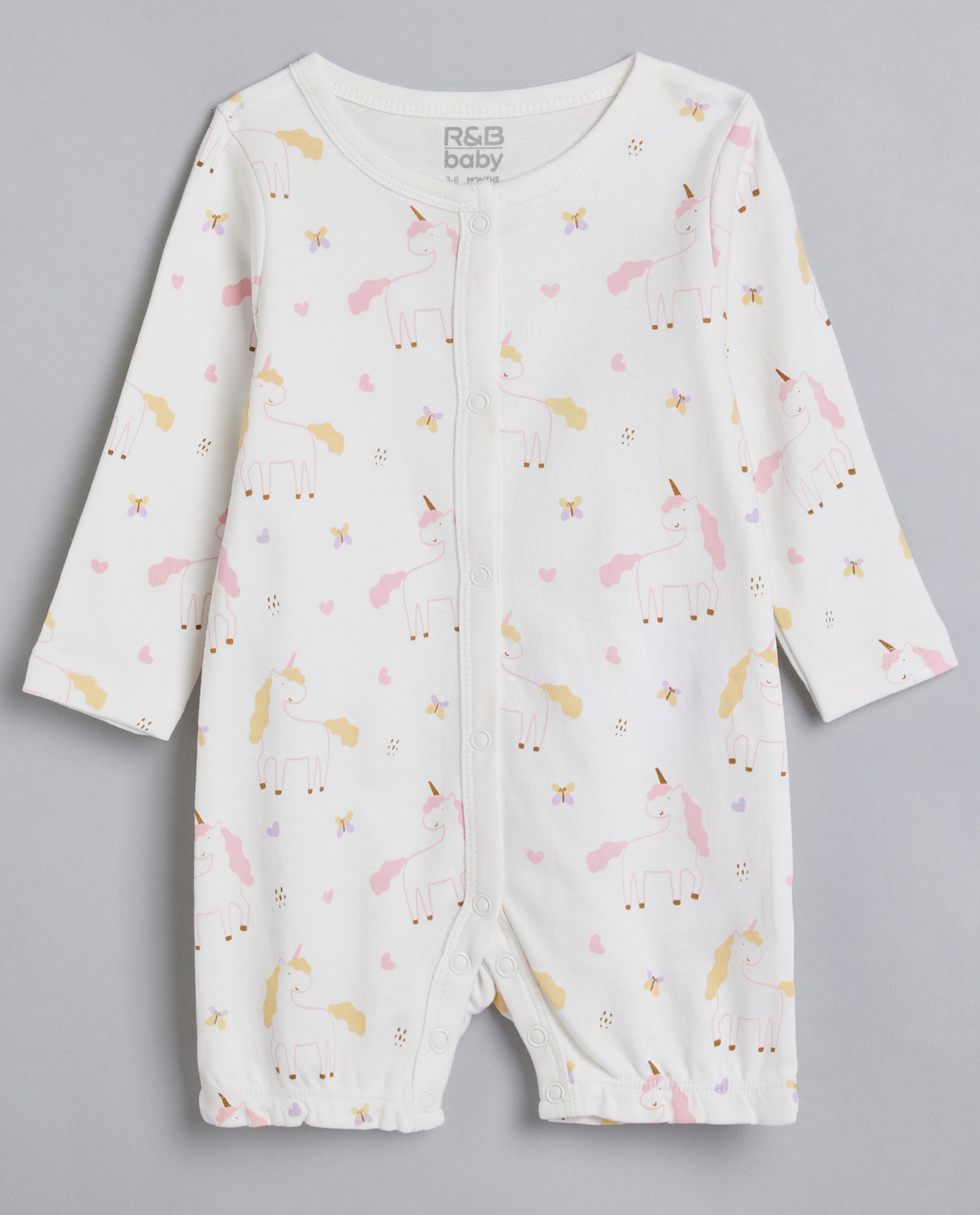 3 Pack Printed Bodysuits with Long Sleeves