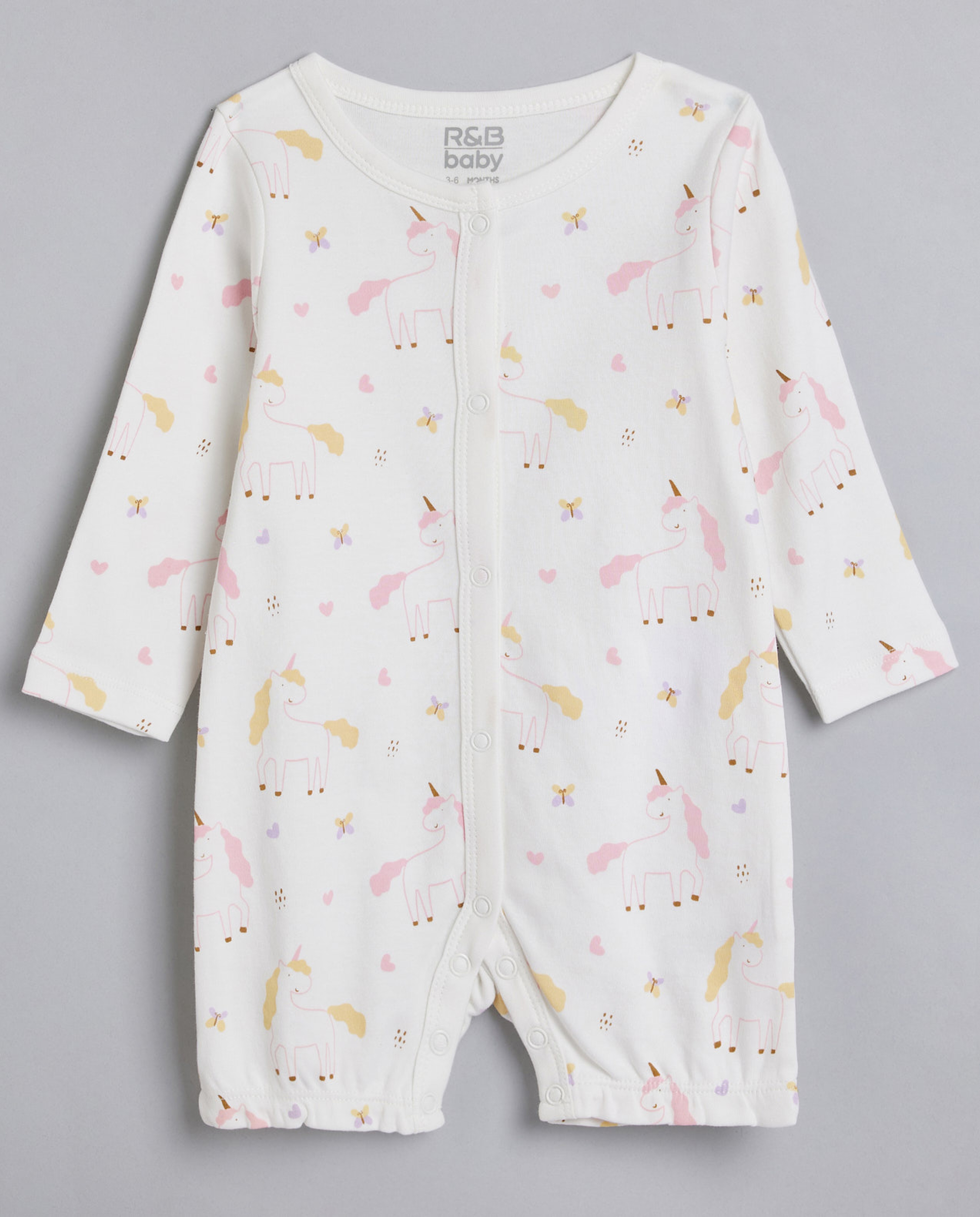 3 Pack Printed Bodysuits with Long Sleeves