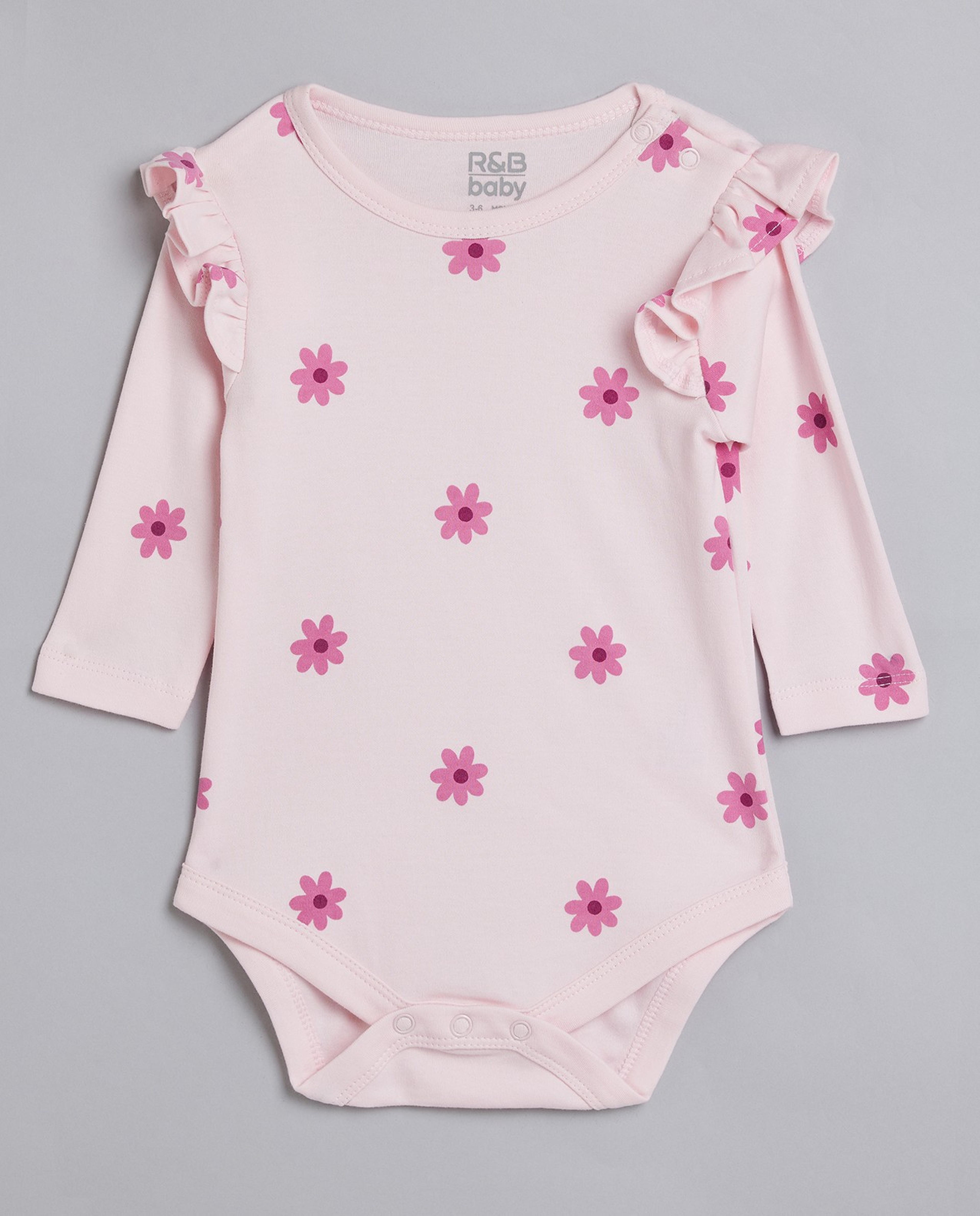 3 Pack Printed Bodysuits with Long Sleeves