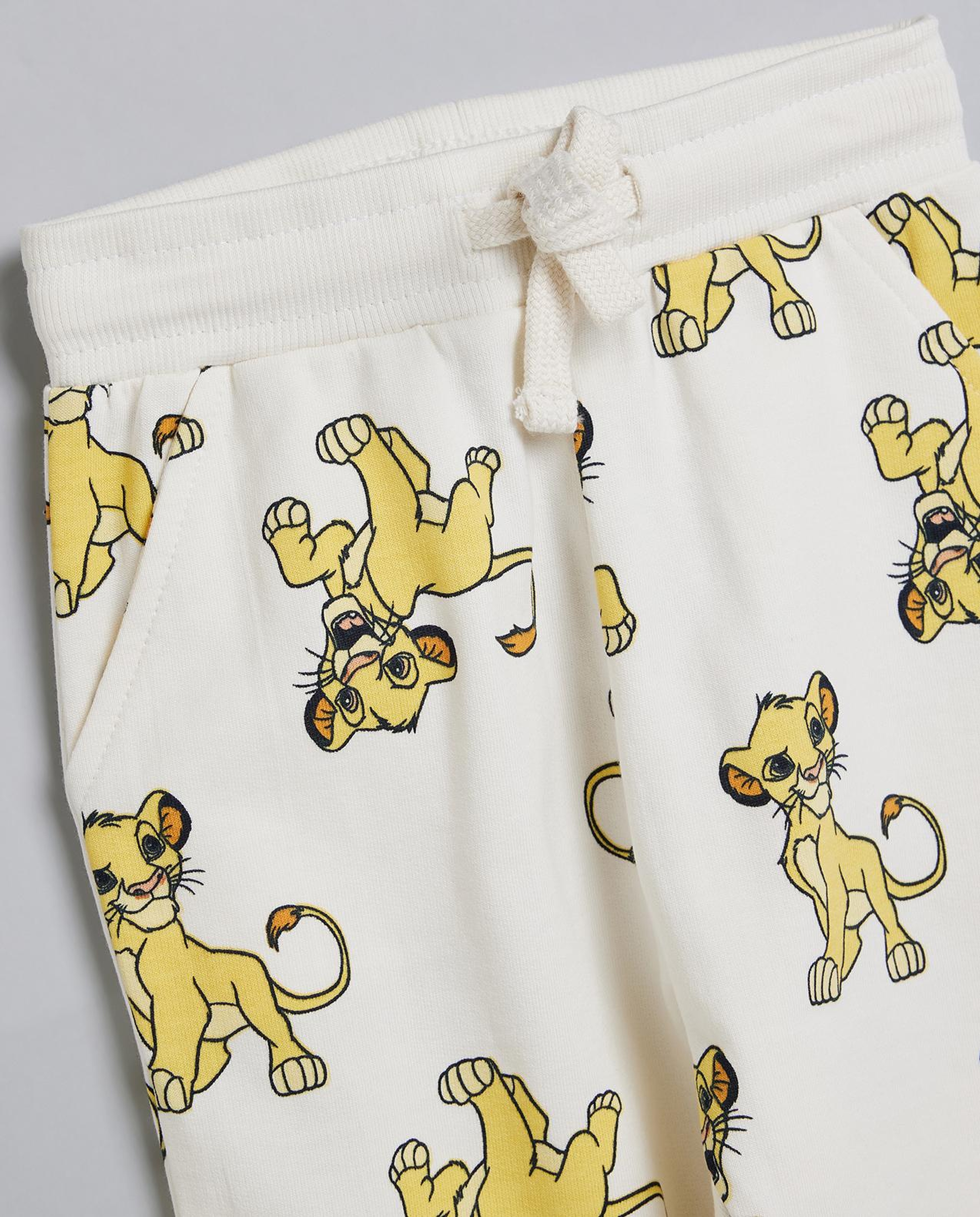 2 Pack Simba Print Joggers Ith Drawstring Waist