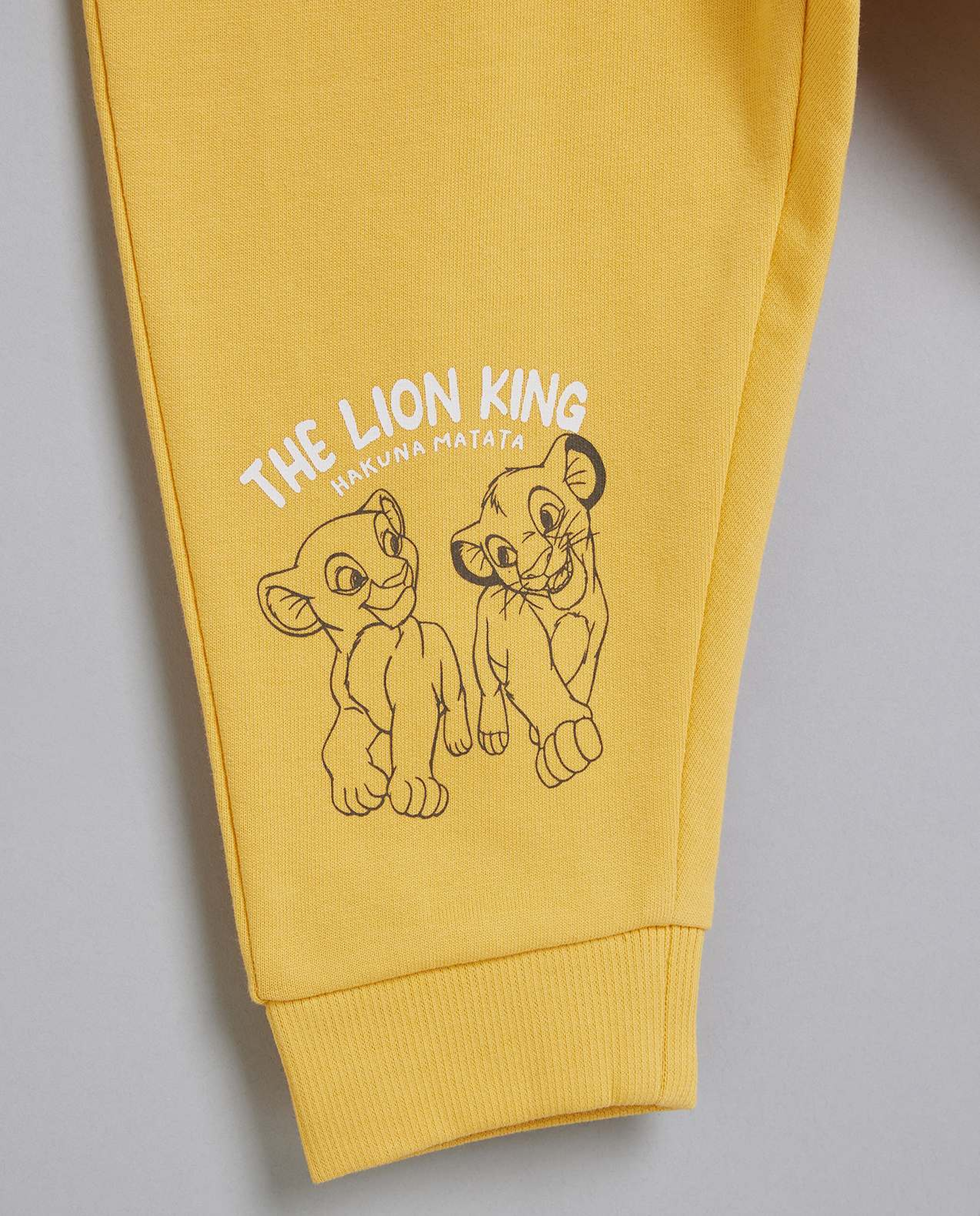 2 Pack Simba Print Joggers Ith Drawstring Waist