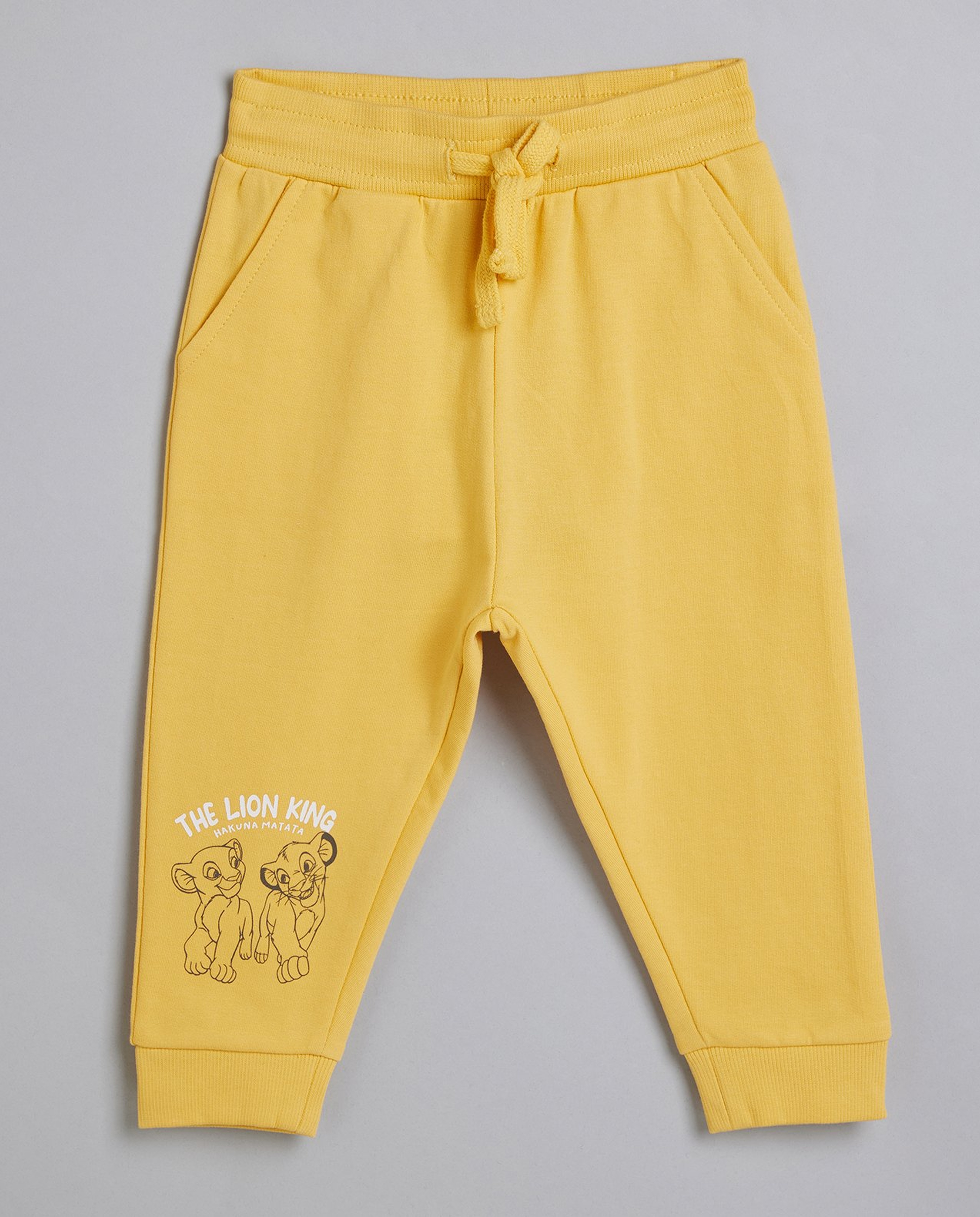 2 Pack Simba Print Joggers Ith Drawstring Waist