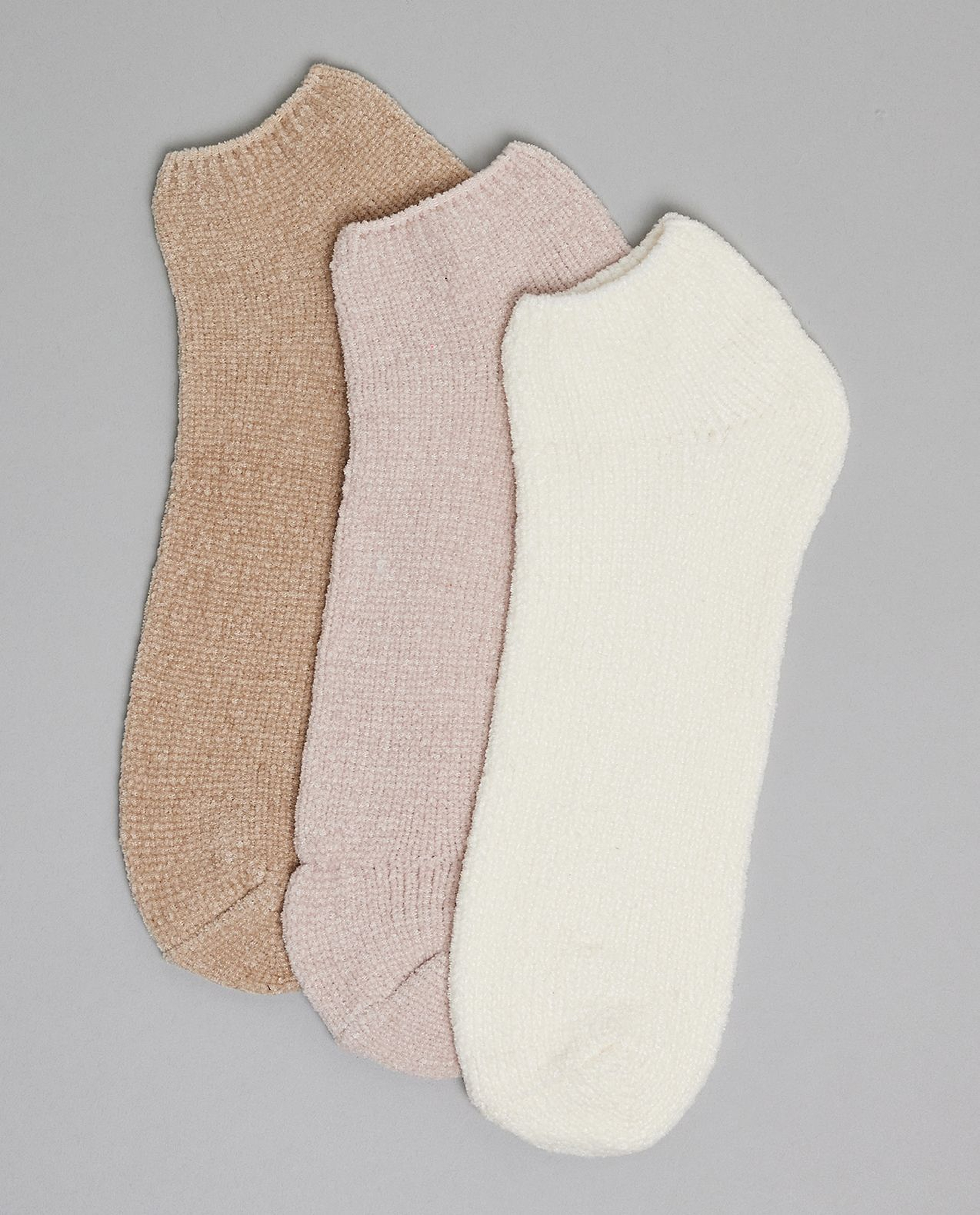 3 Pack Solid Winter Ankle Socks