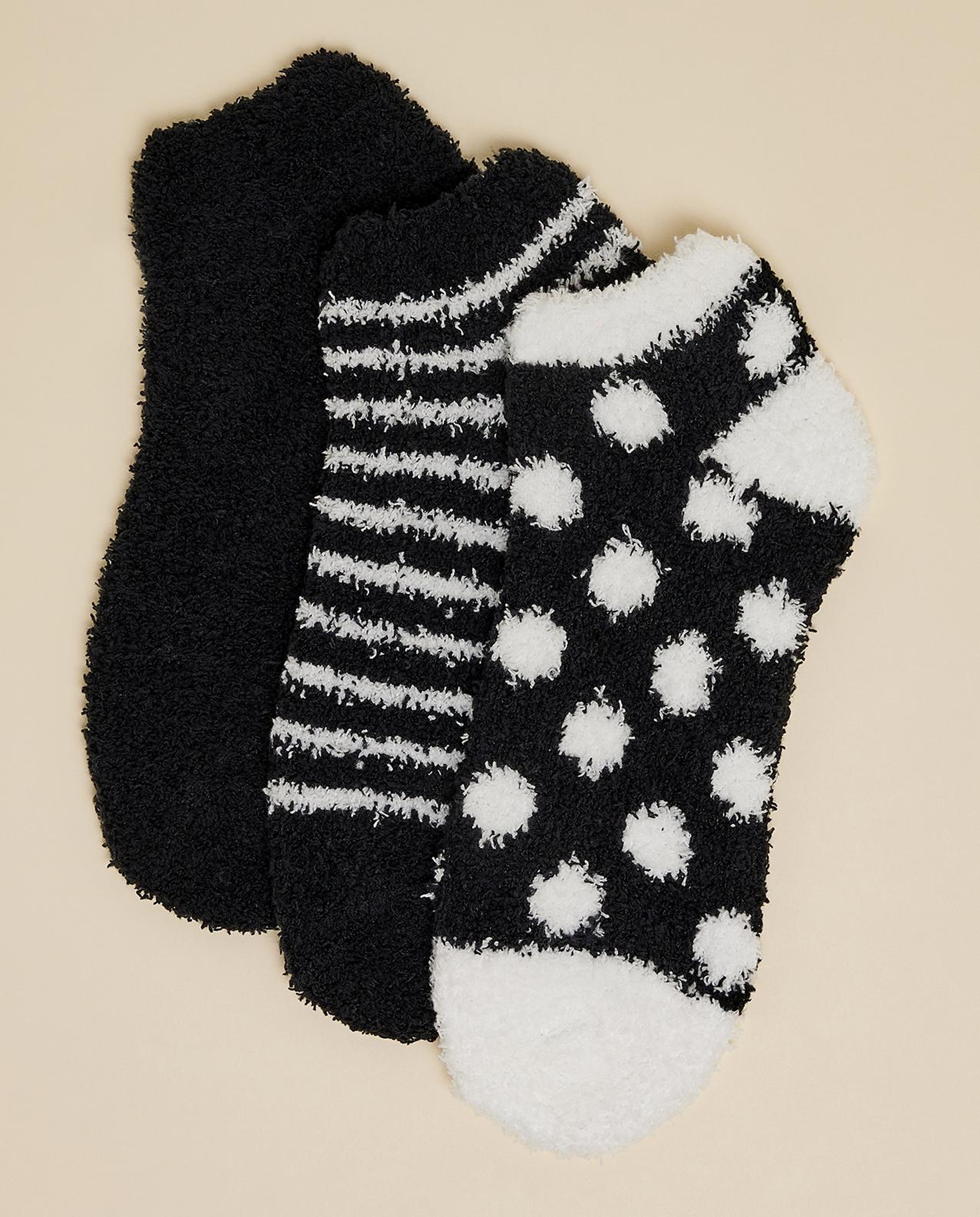 3 Pack Printed Winter Ankle Socks