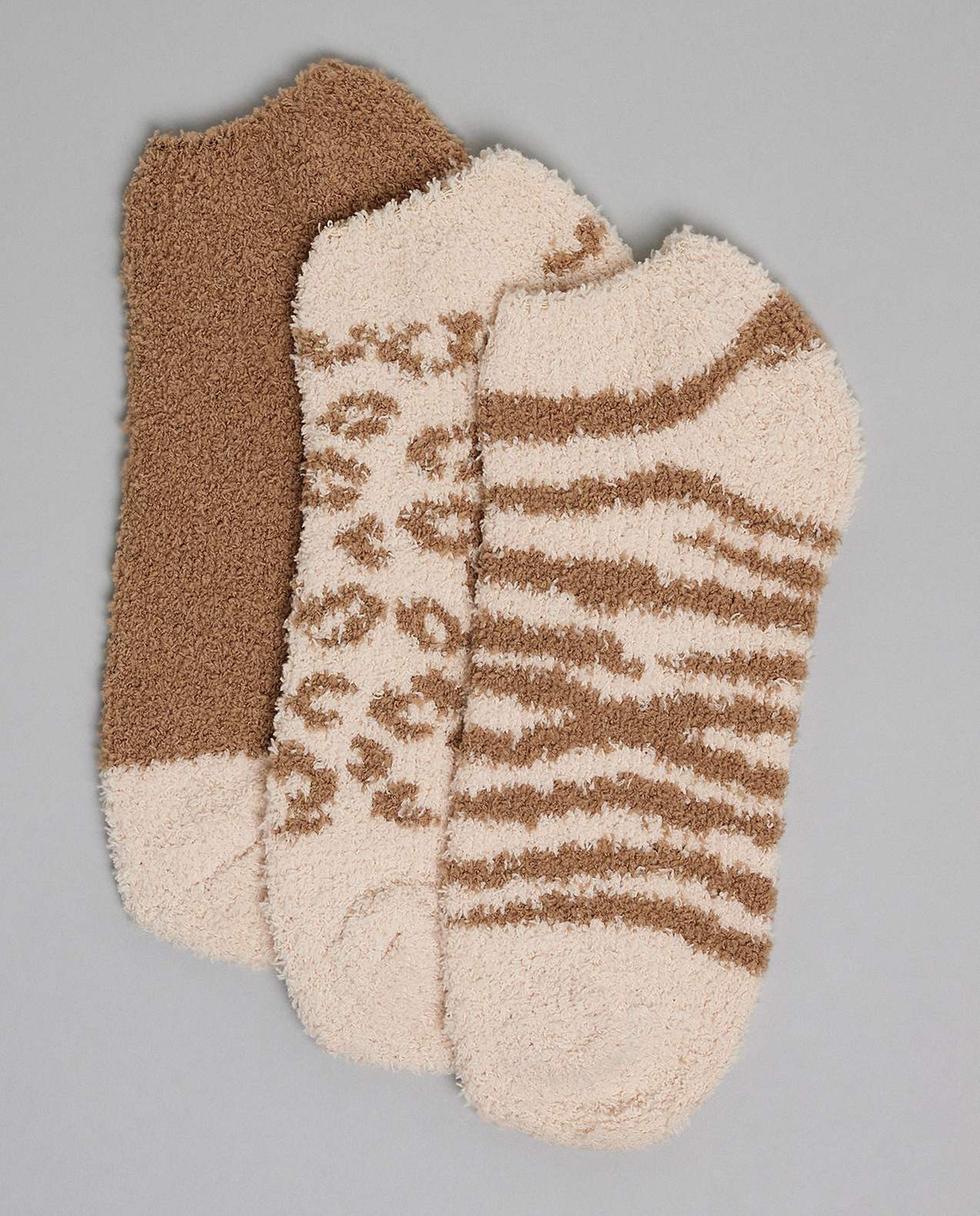 3 Pack Printed Winter Ankle Socks