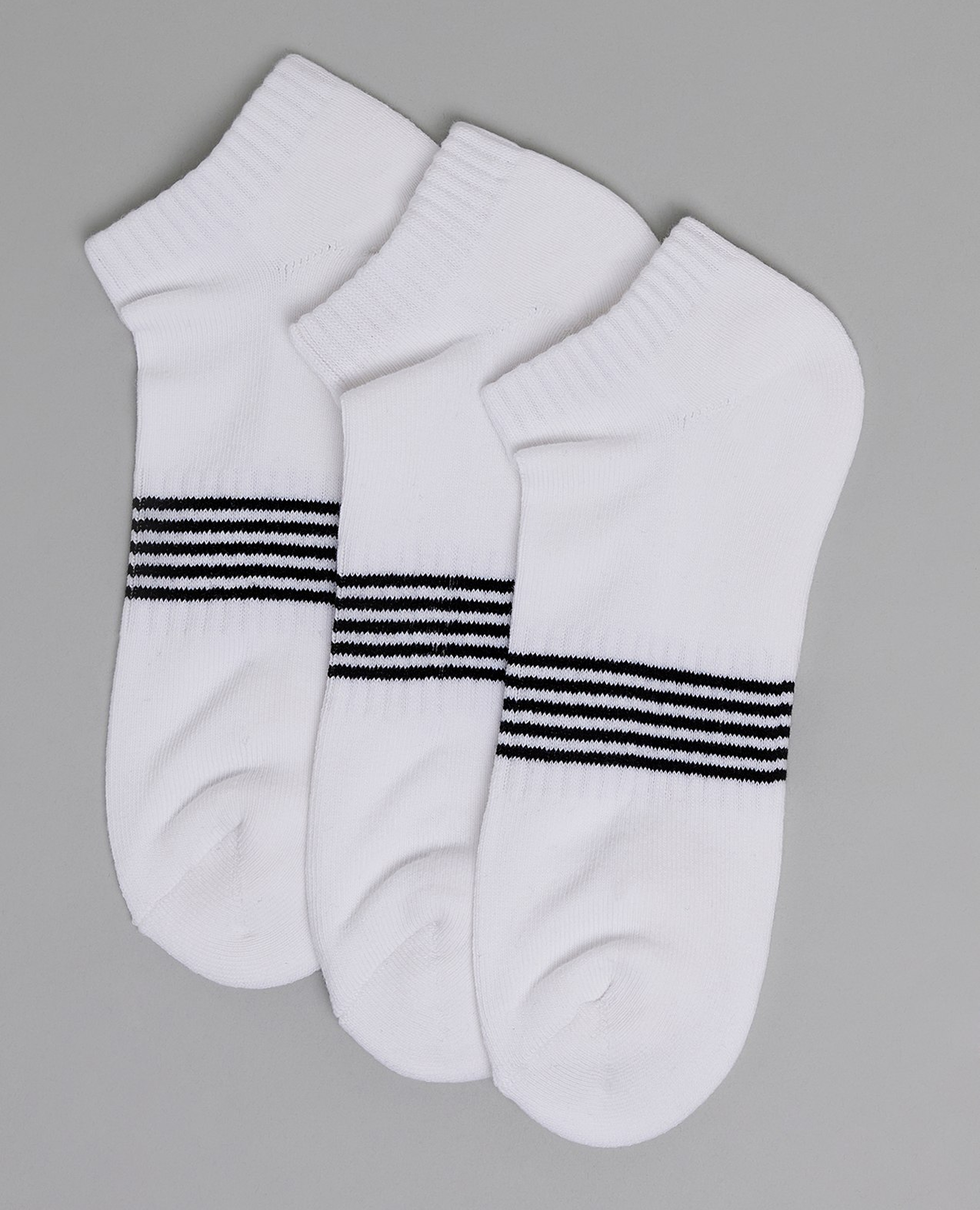 3 Pack Striped Sports Socks