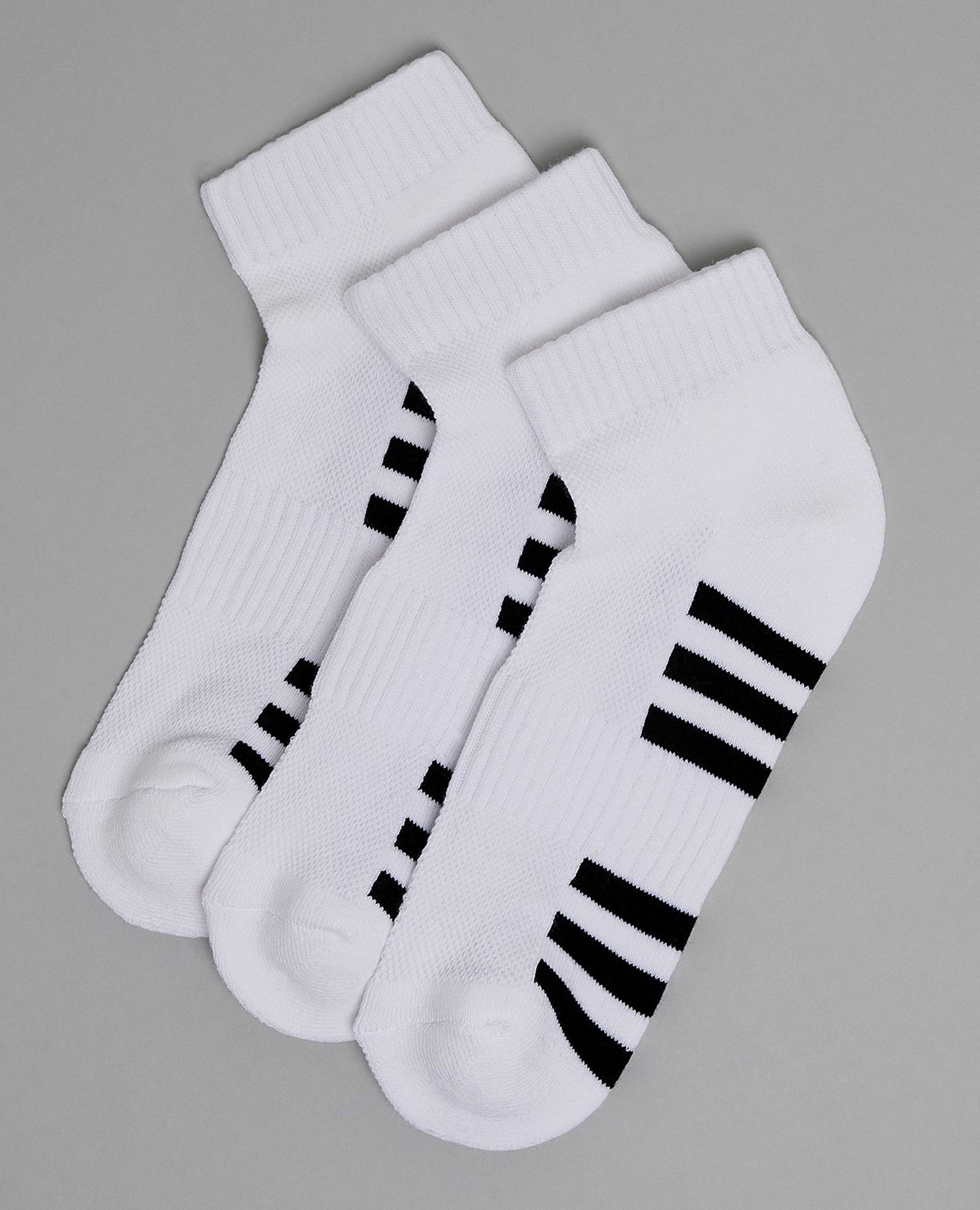 3 Pack Striped Sports Socks