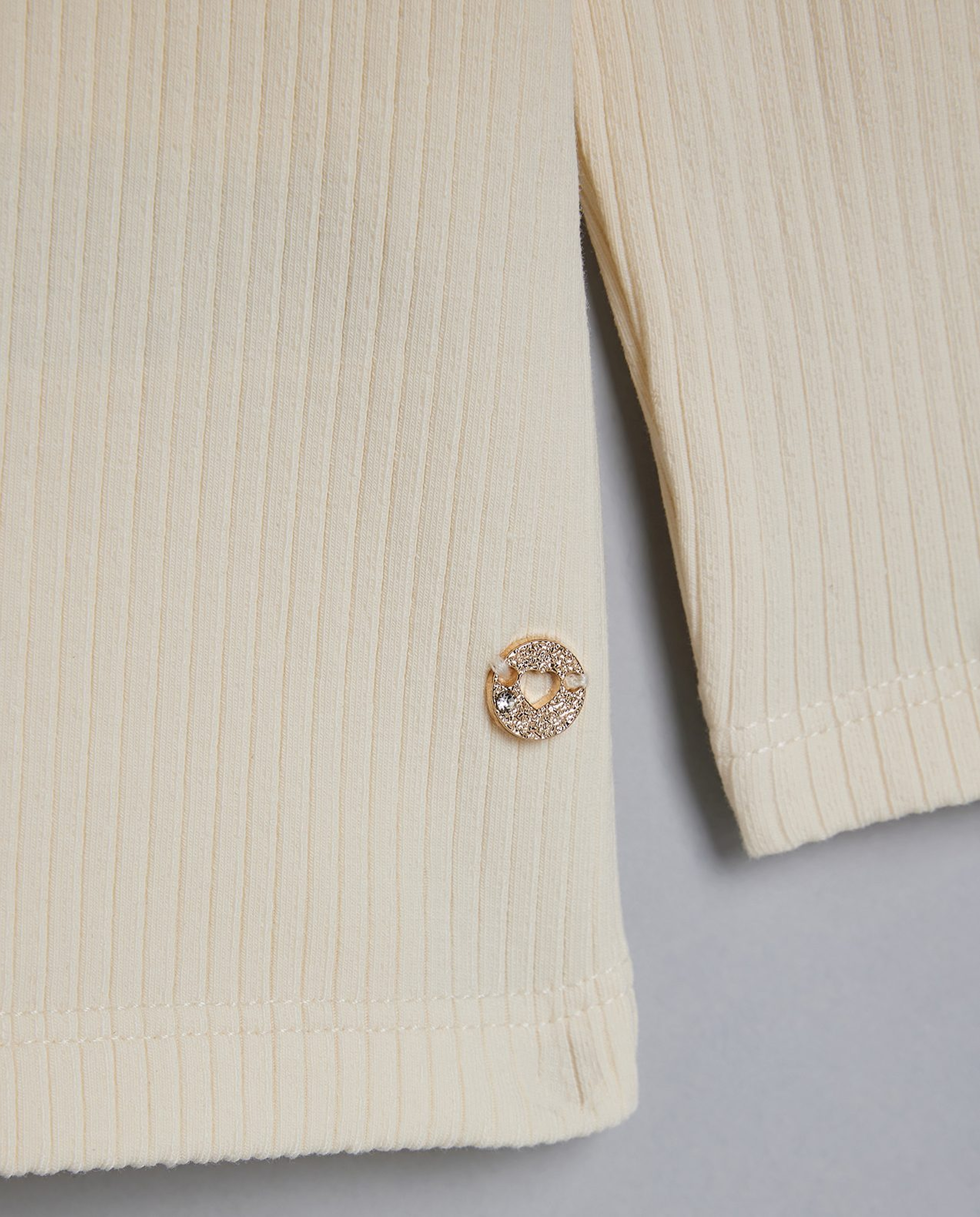 Ribbed Collared Top with Long Sleeves