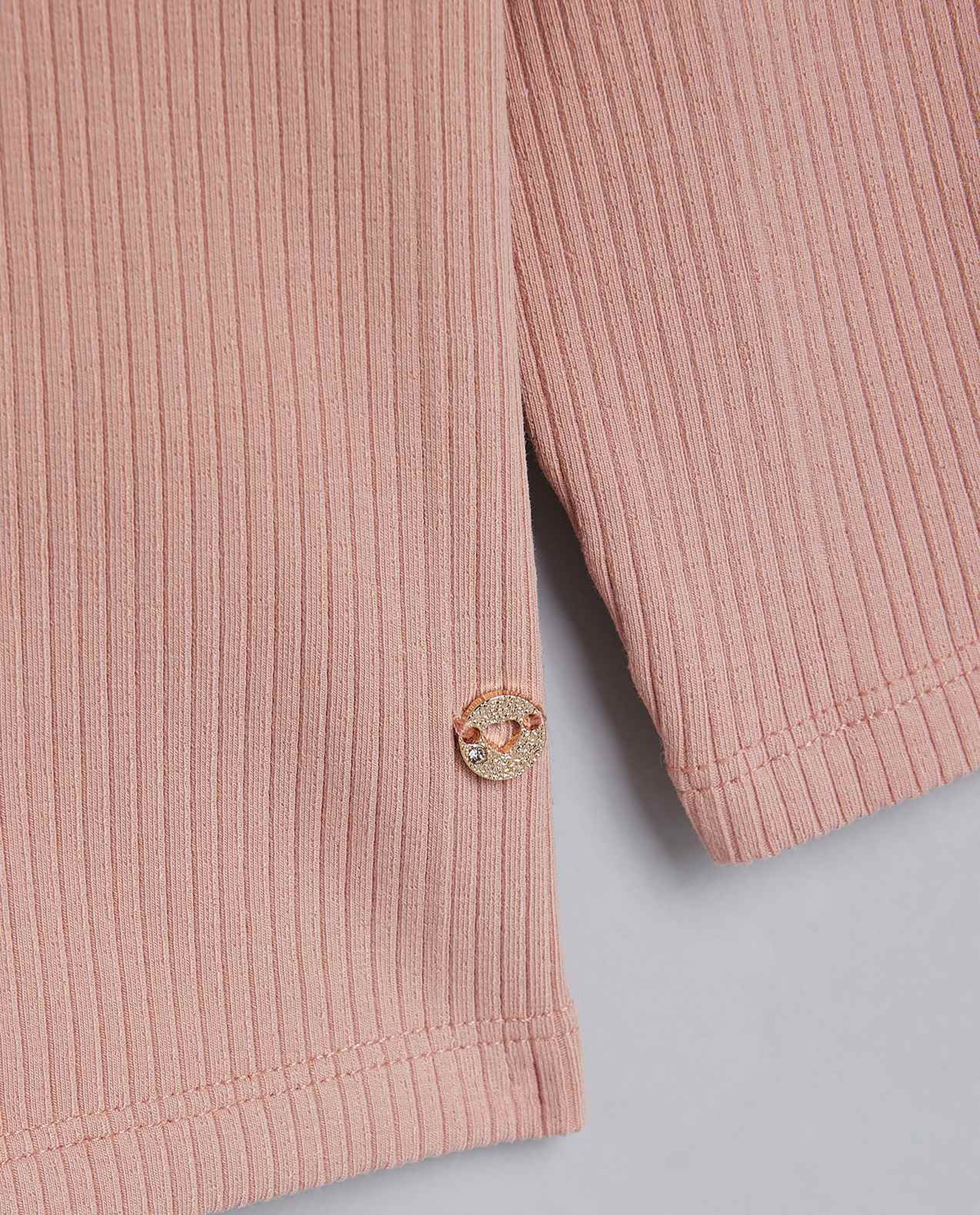 Ribbed Collared Top with Long Sleeves