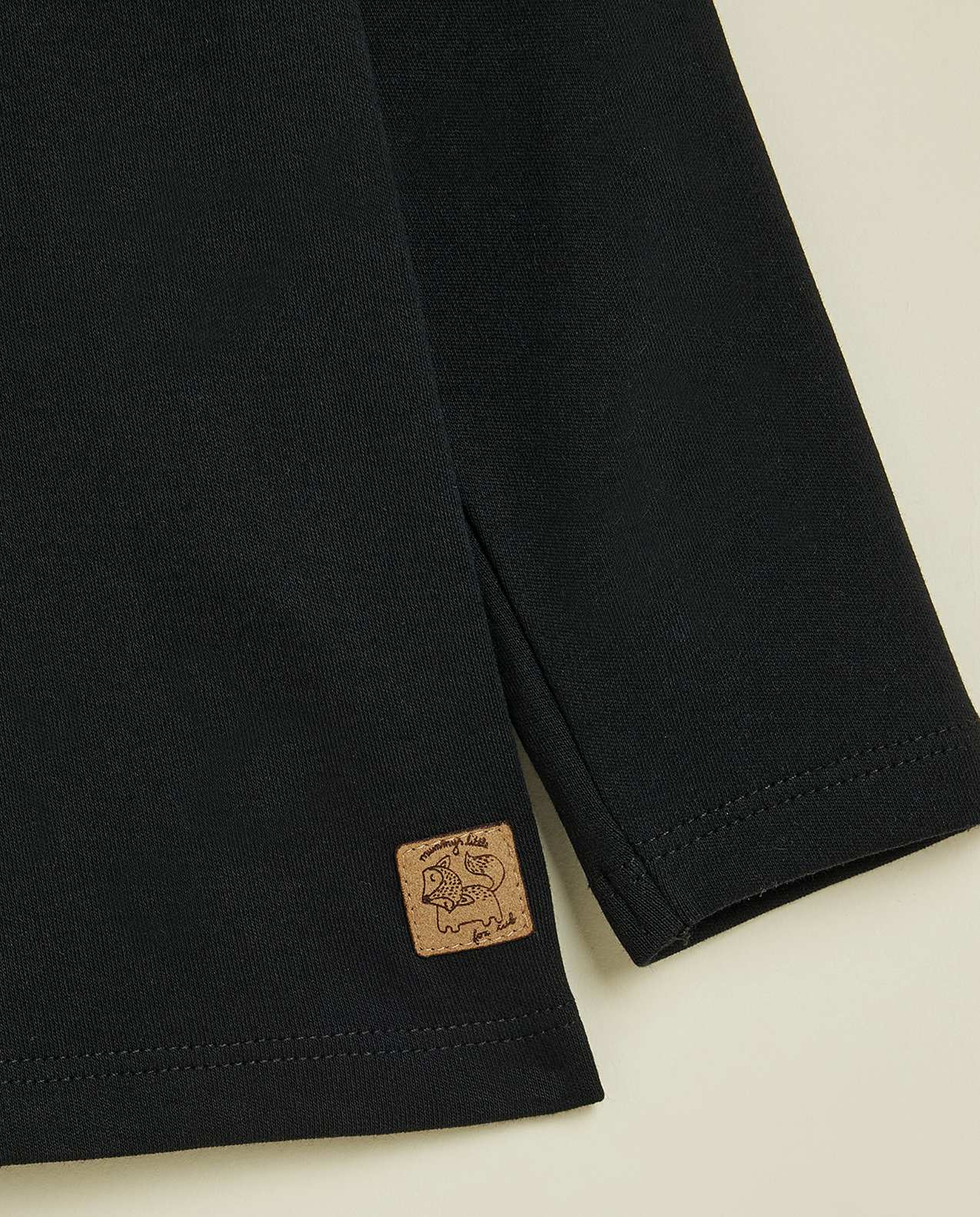 Solid T-Shirt with Turtleneck and Long Sleeves