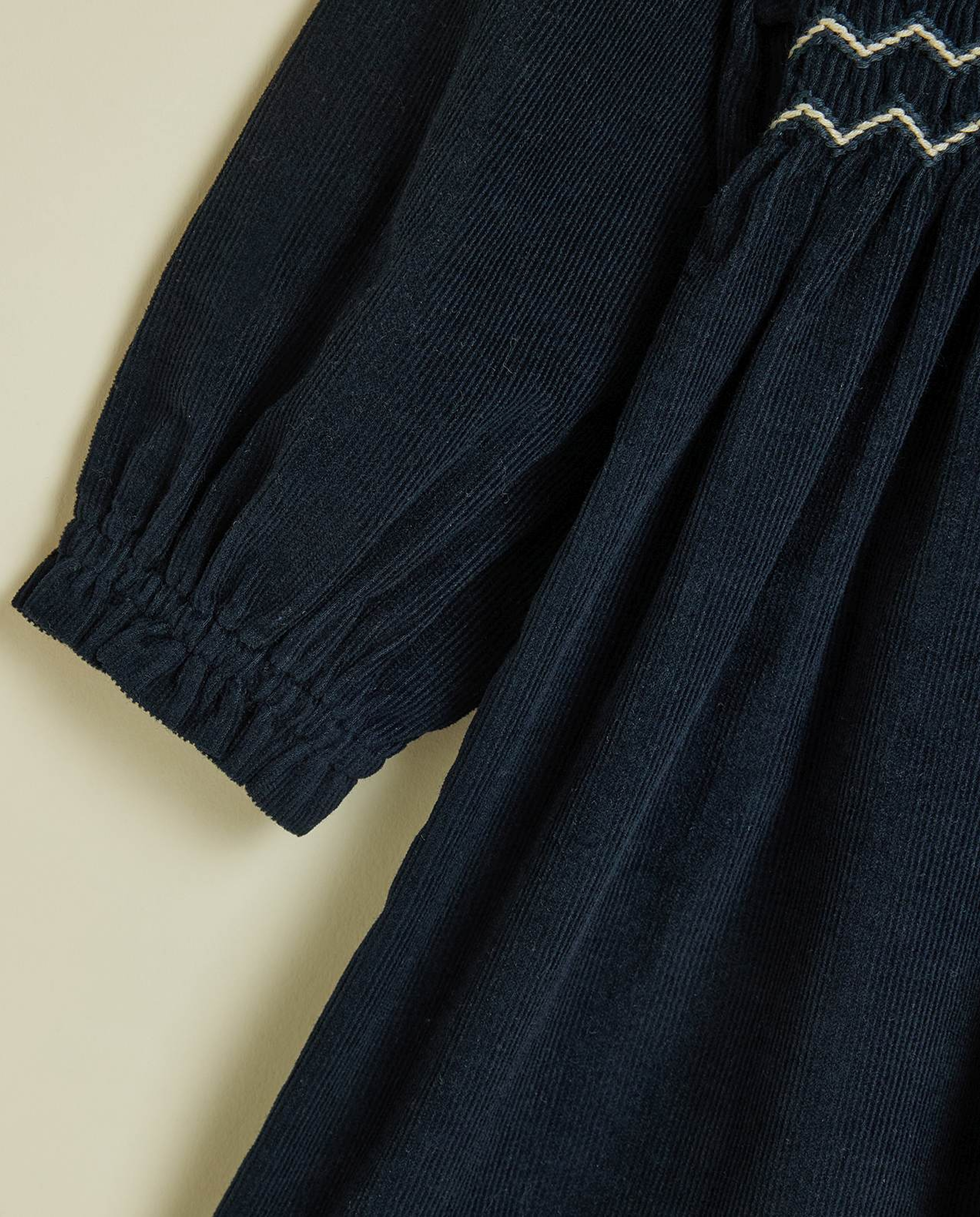 Embroidered Fit & Flare Dress with Long Sleeves