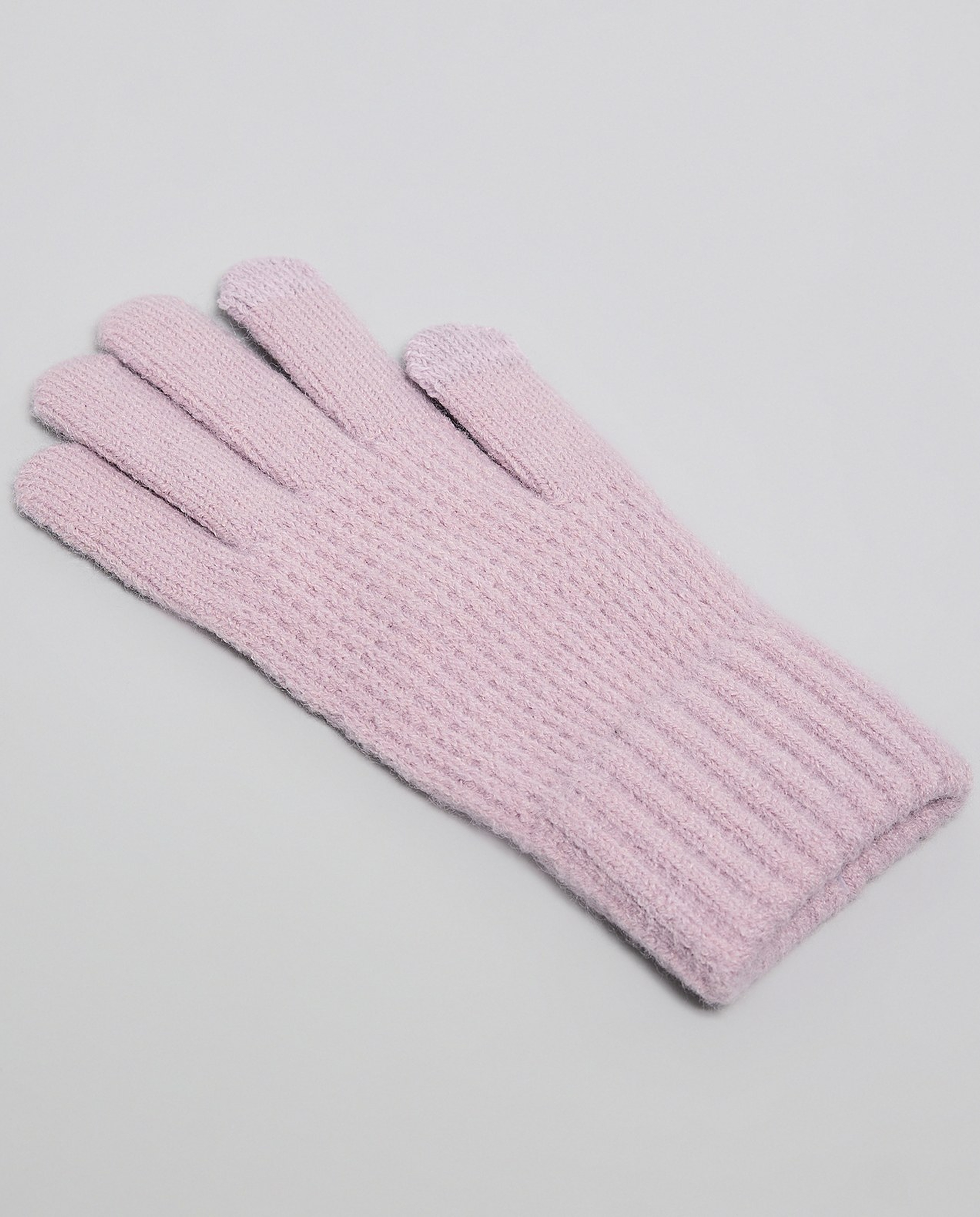 Textured Knit Gloves