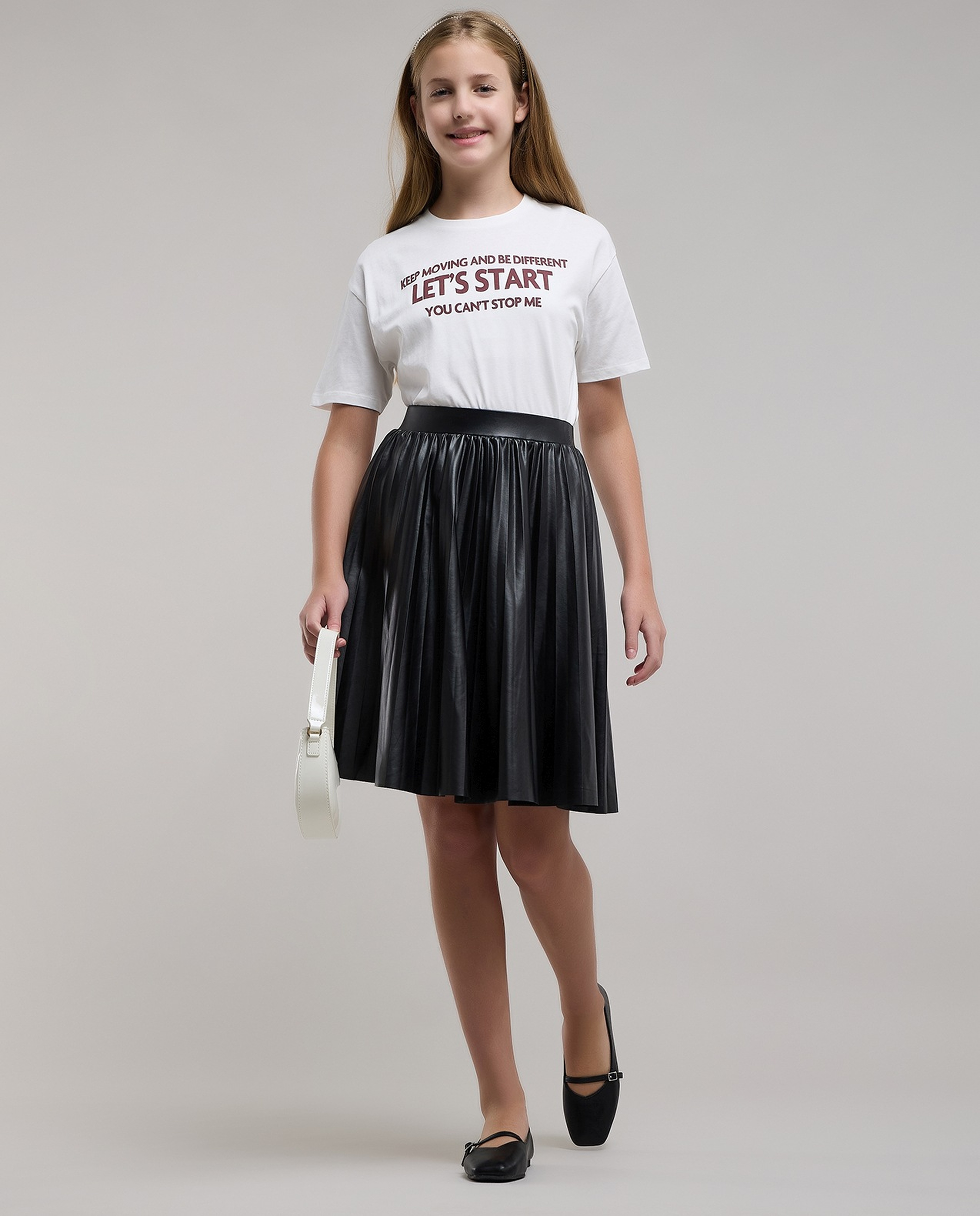 Solid Mini Skirt with Elastic Waist