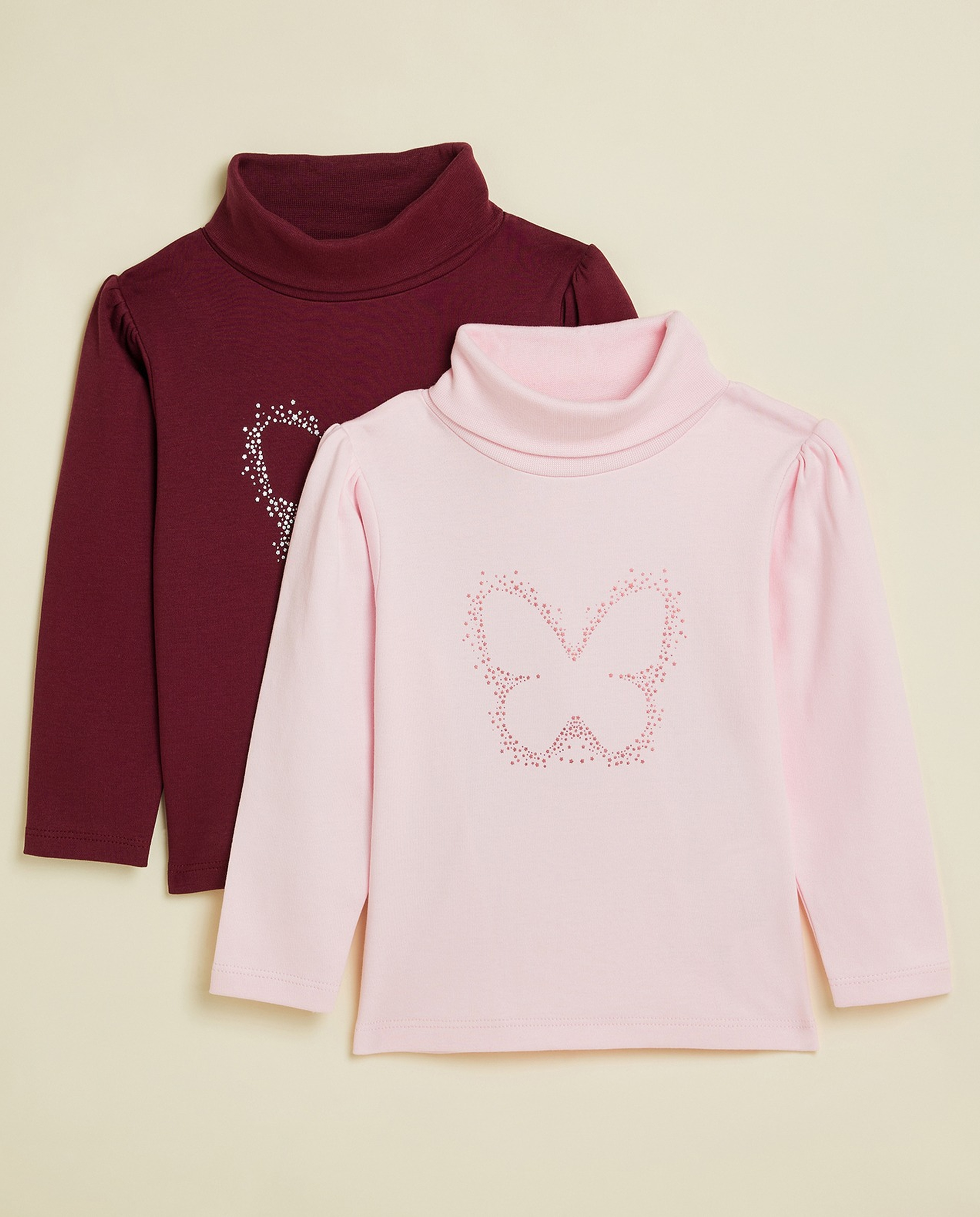 2 Pack Printed Tops with Long Sleeves