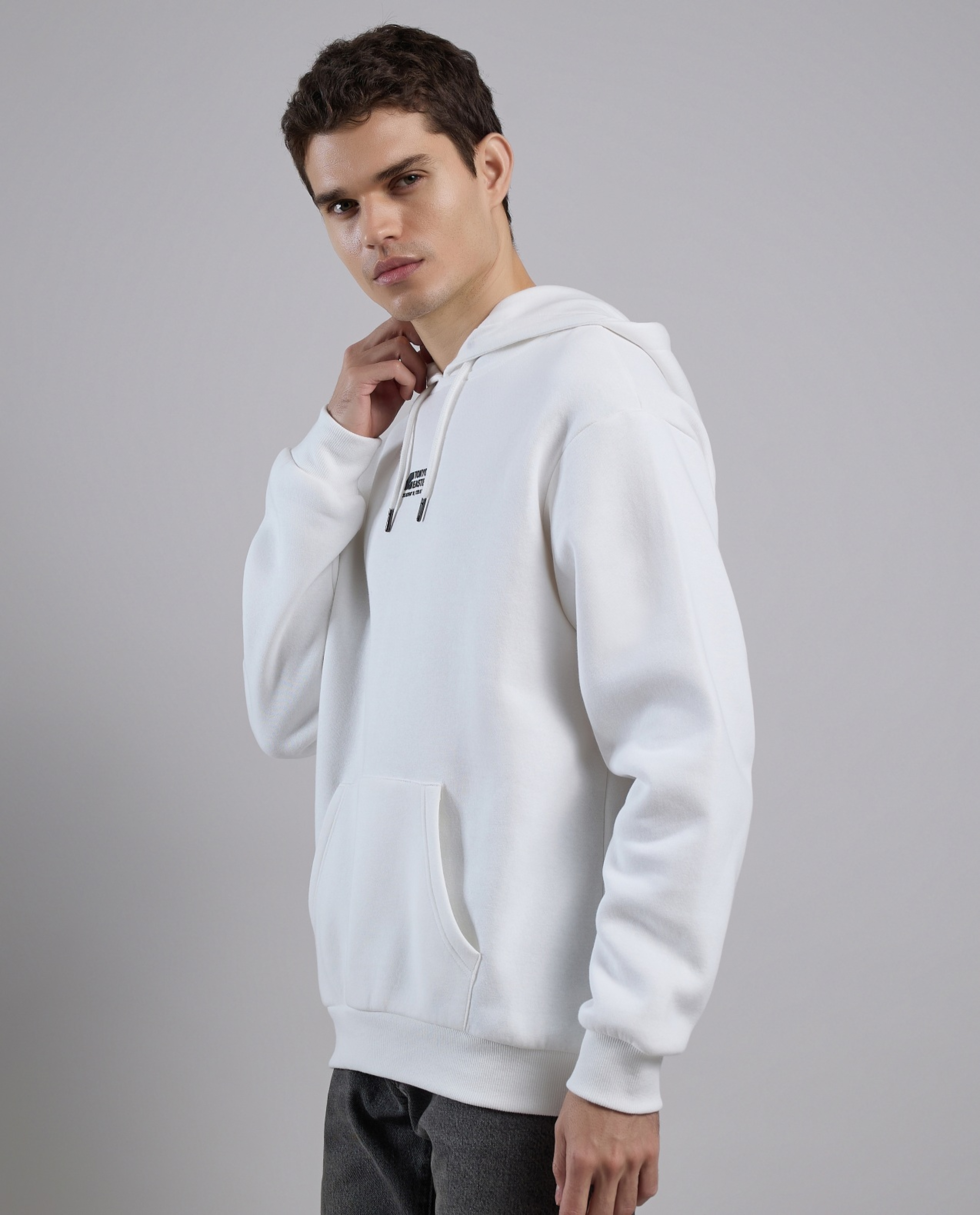 Printed Hoodie with Long Sleeves