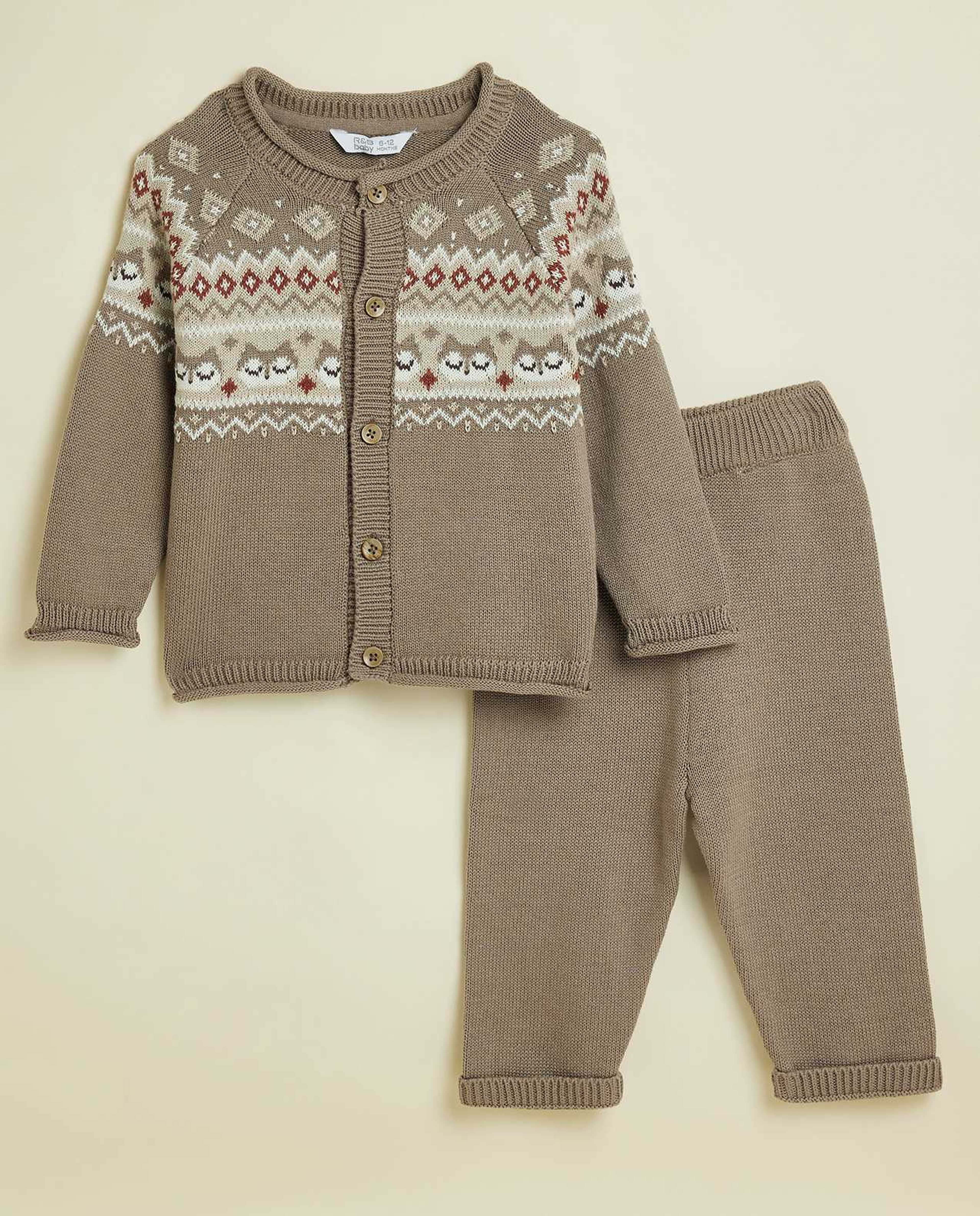 Patterned Knitted Clothing Set