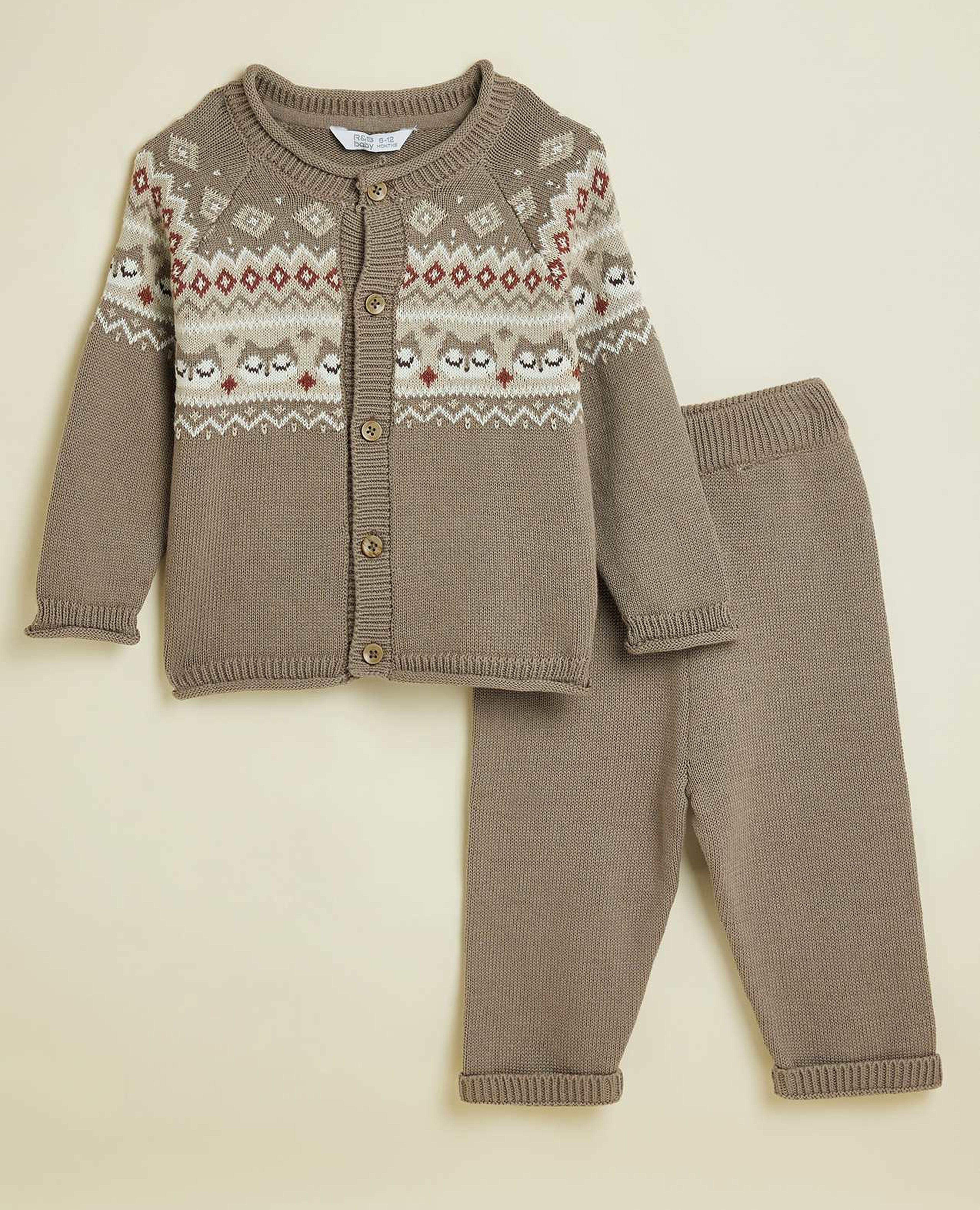Patterned Knitted Clothing Set