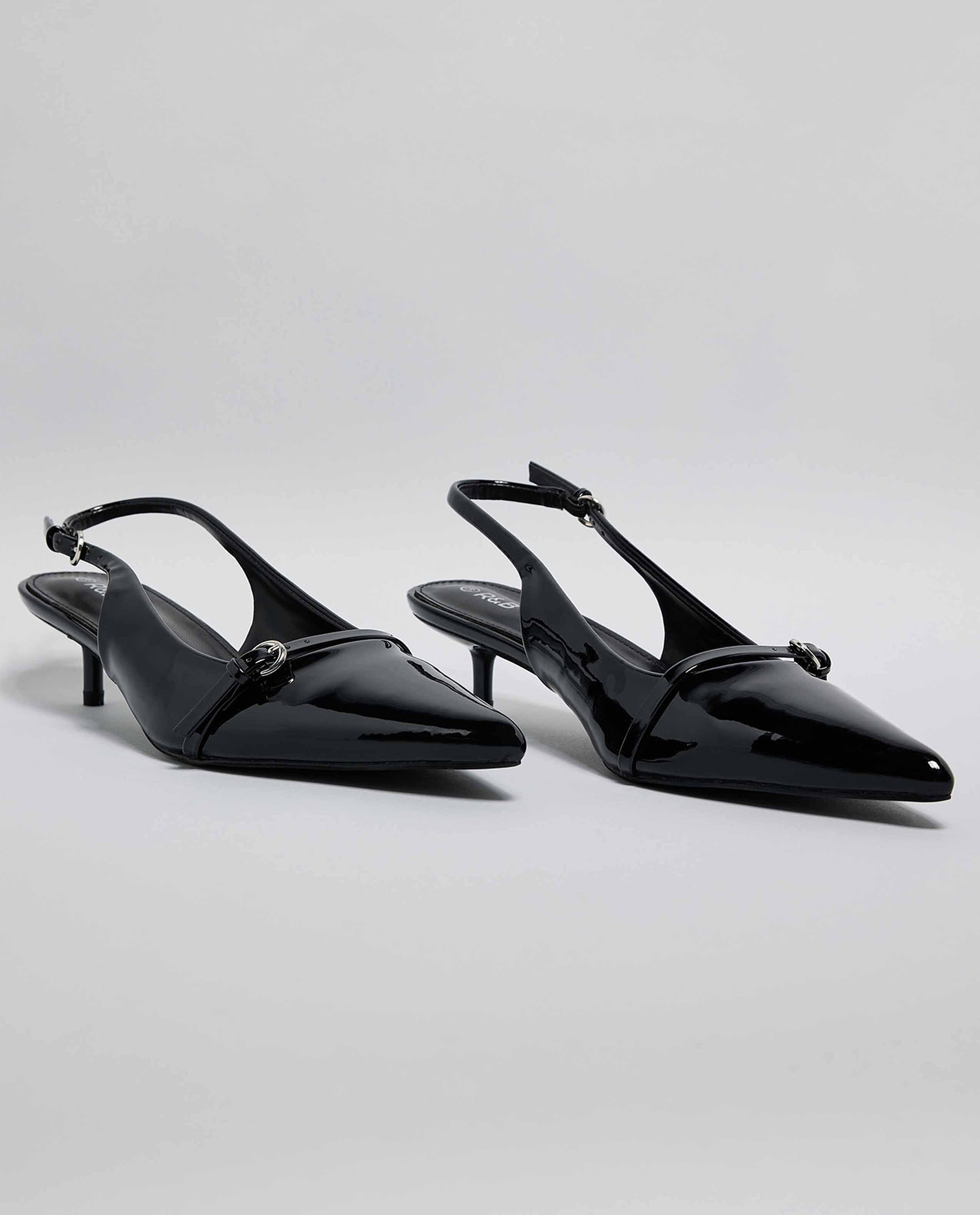 Glossy Slingback Pumps
