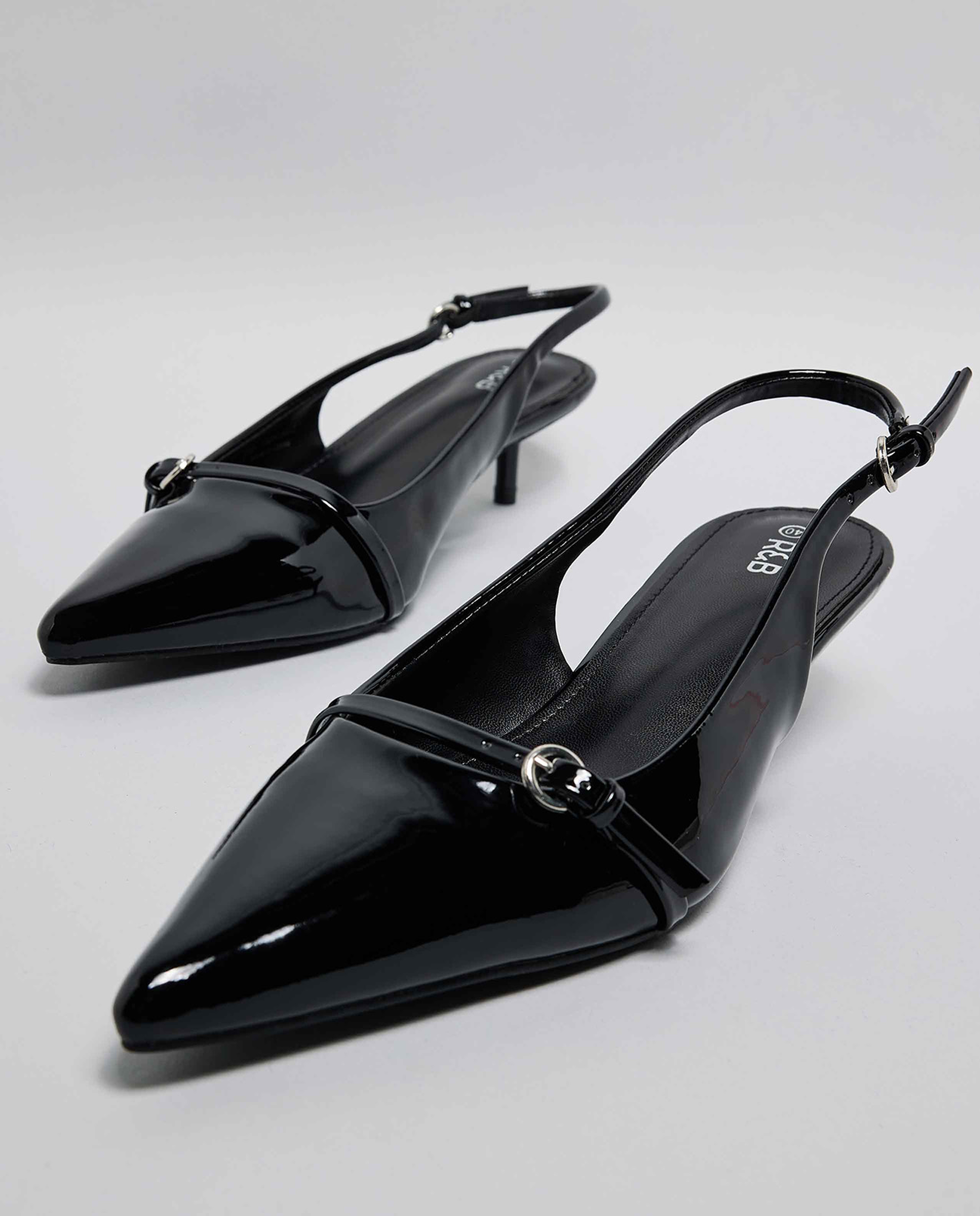 Glossy Slingback Pumps
