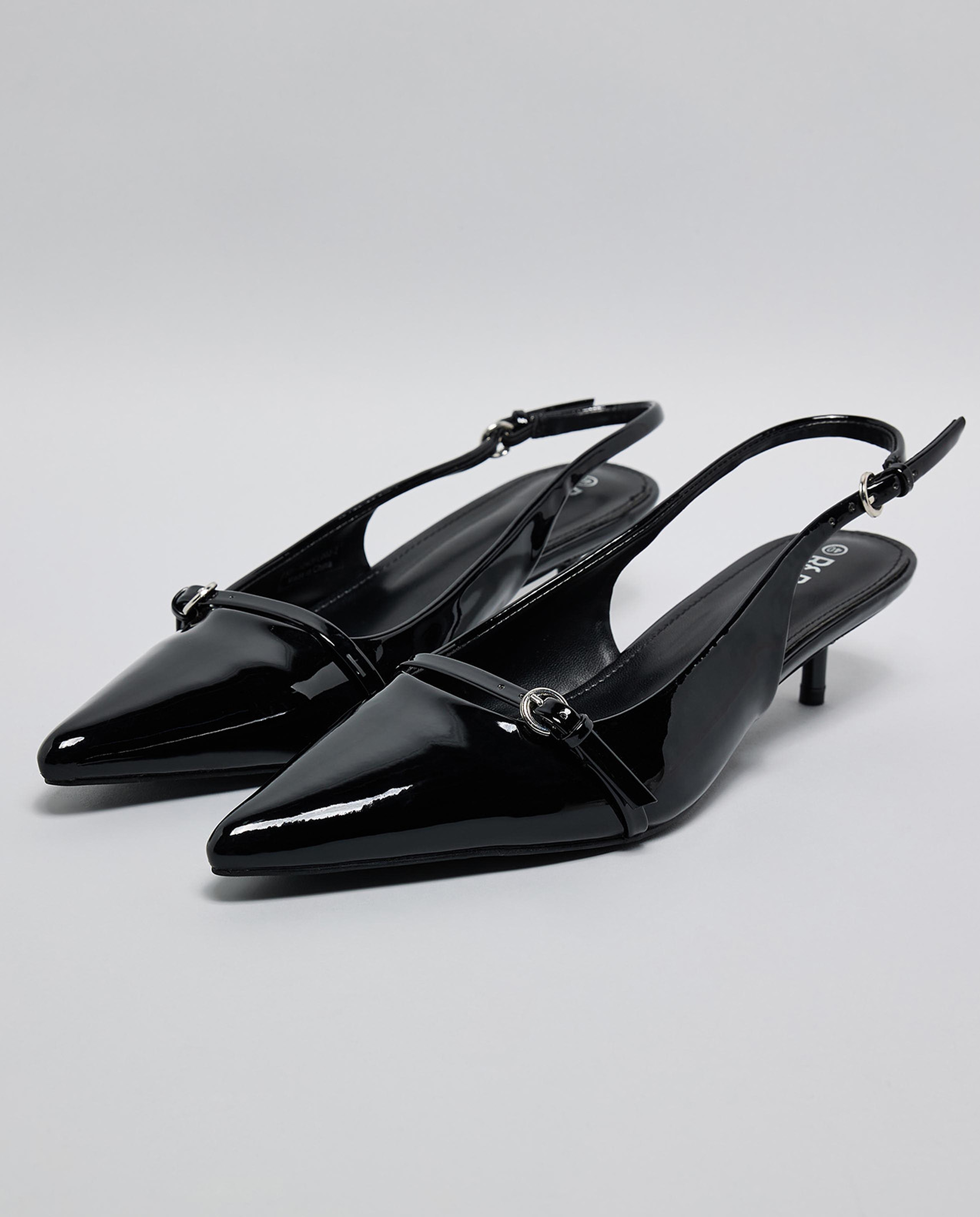 Glossy Slingback Pumps