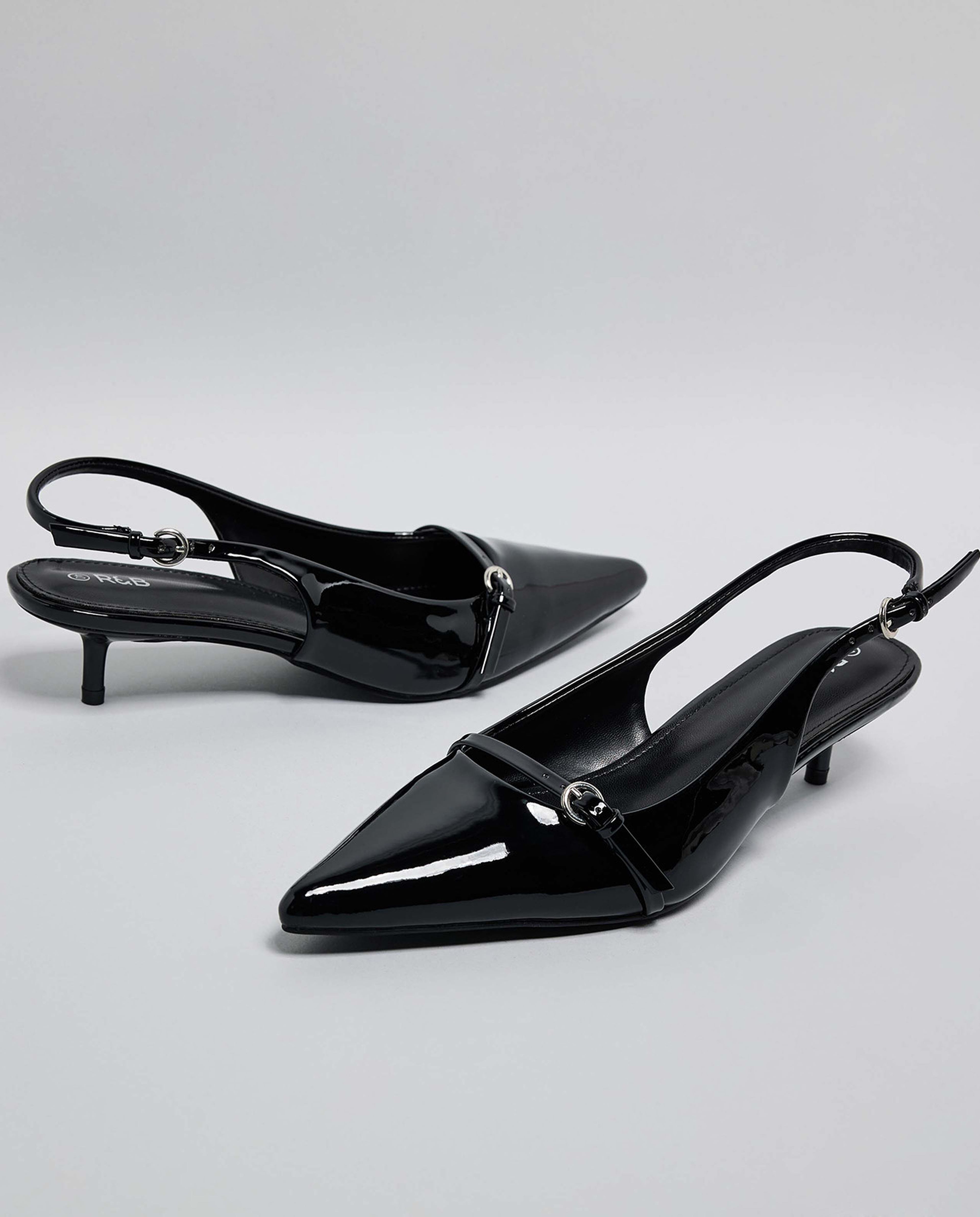 Glossy Slingback Pumps