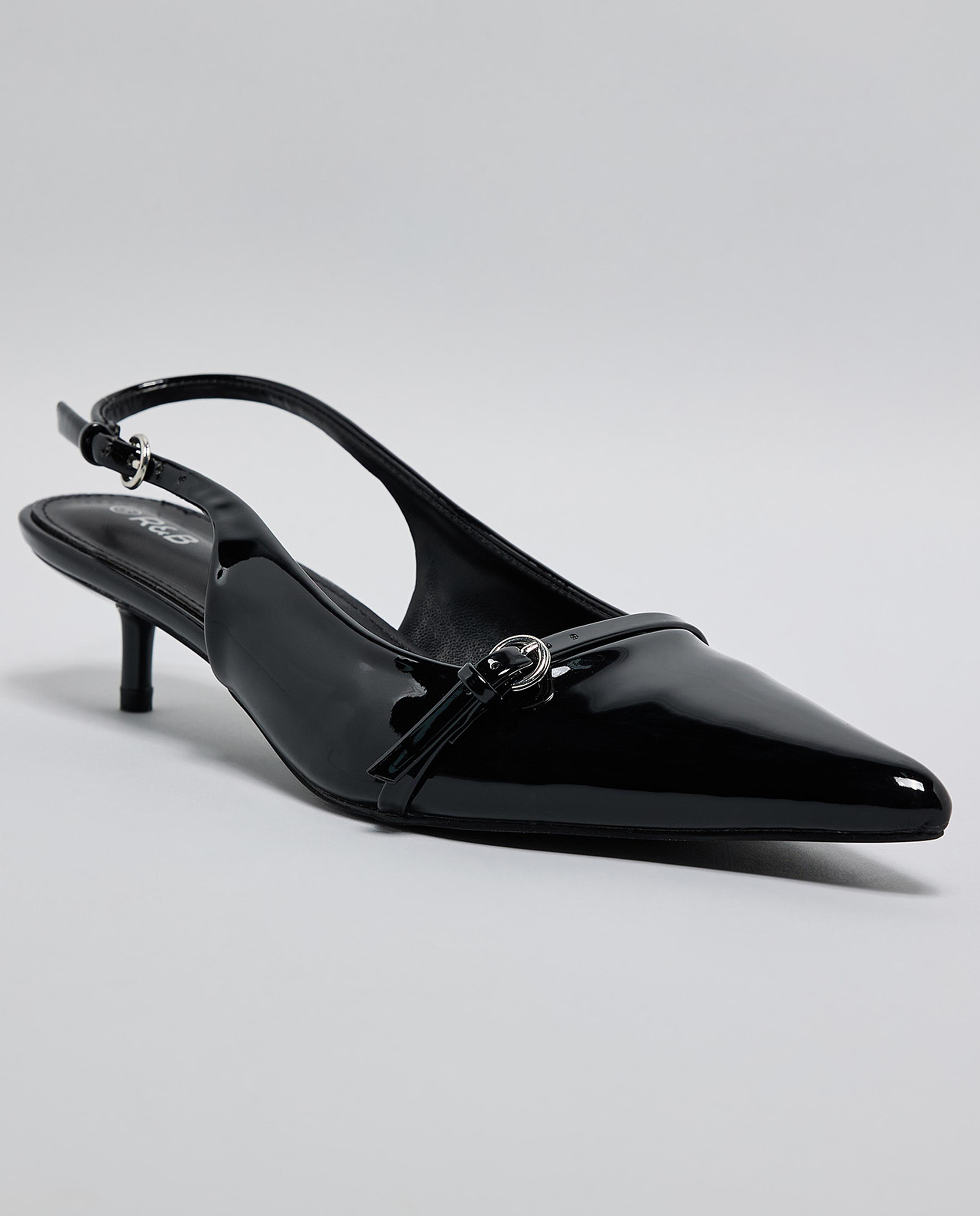 Glossy Slingback Pumps
