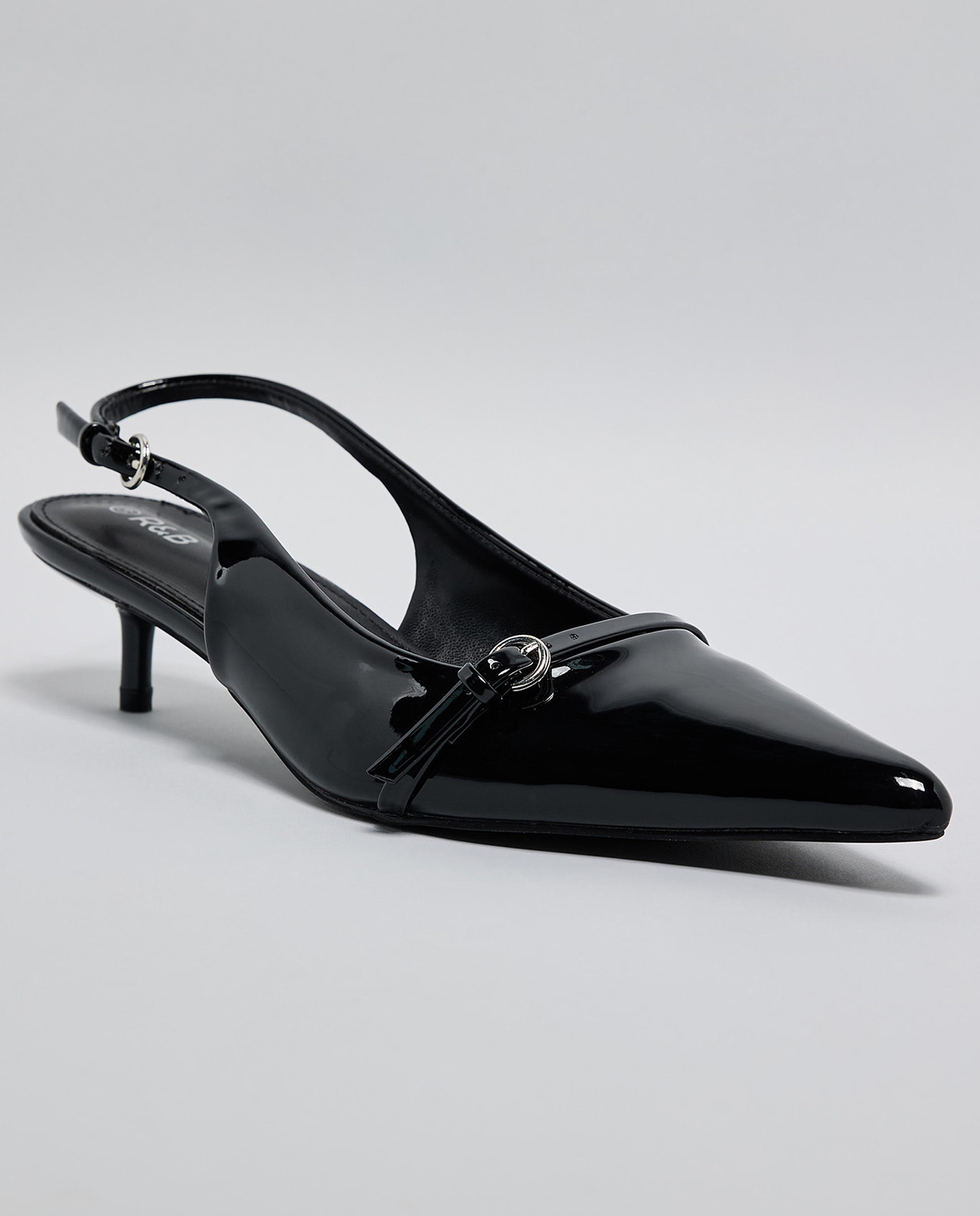 Glossy Slingback Pumps