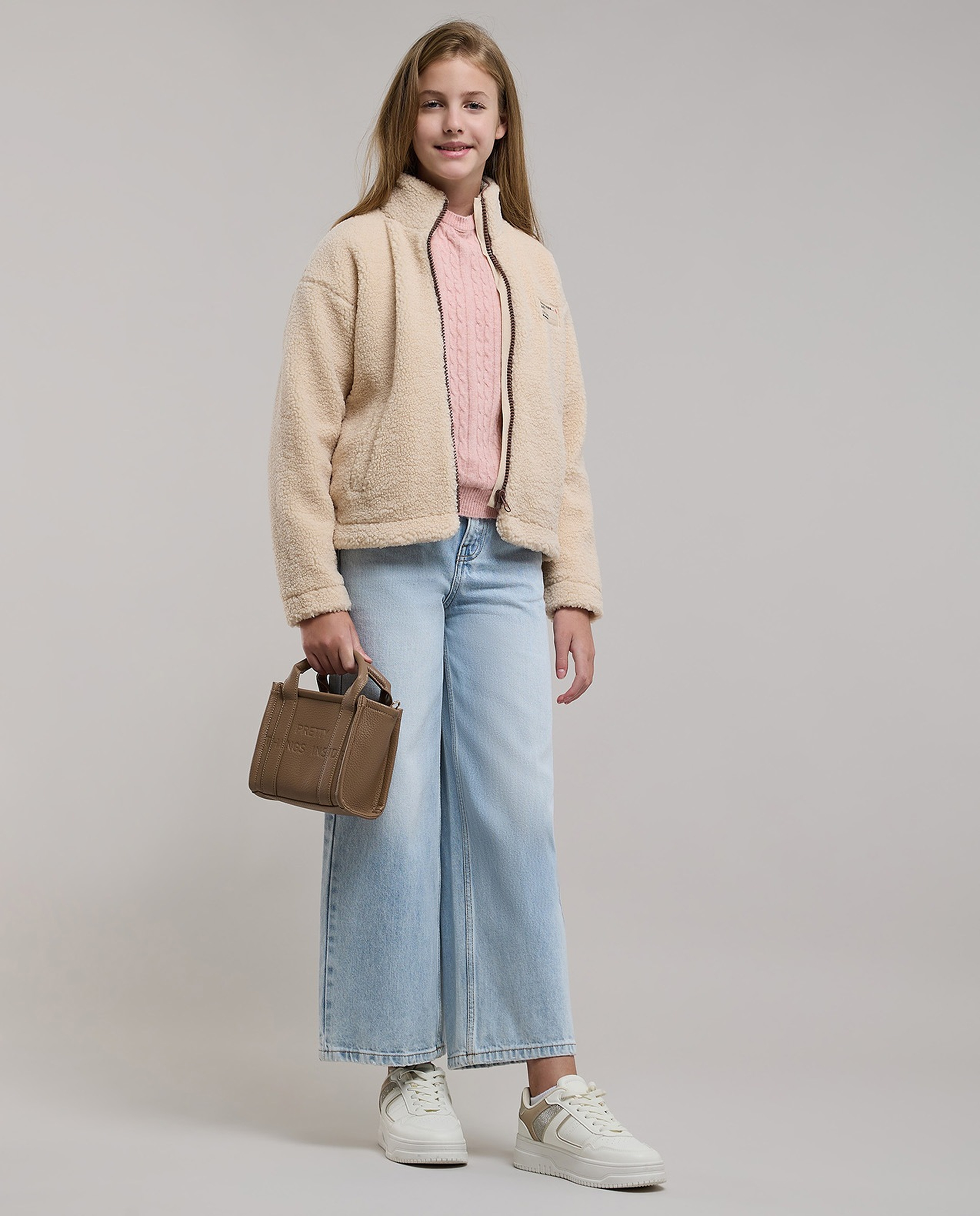 Sherpa Jacket with Zipper Closure