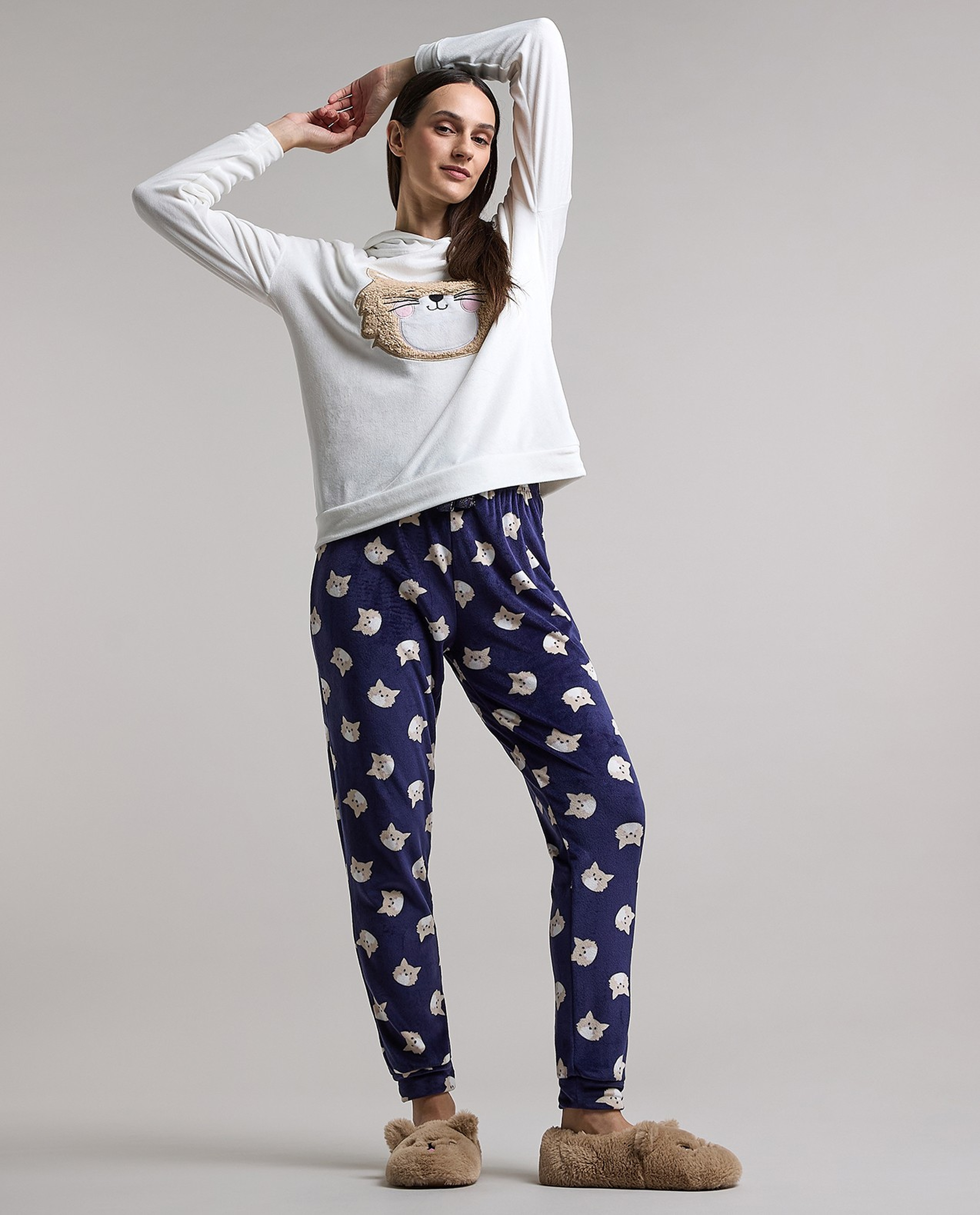 Printed Long Sleeves Pyjama Set