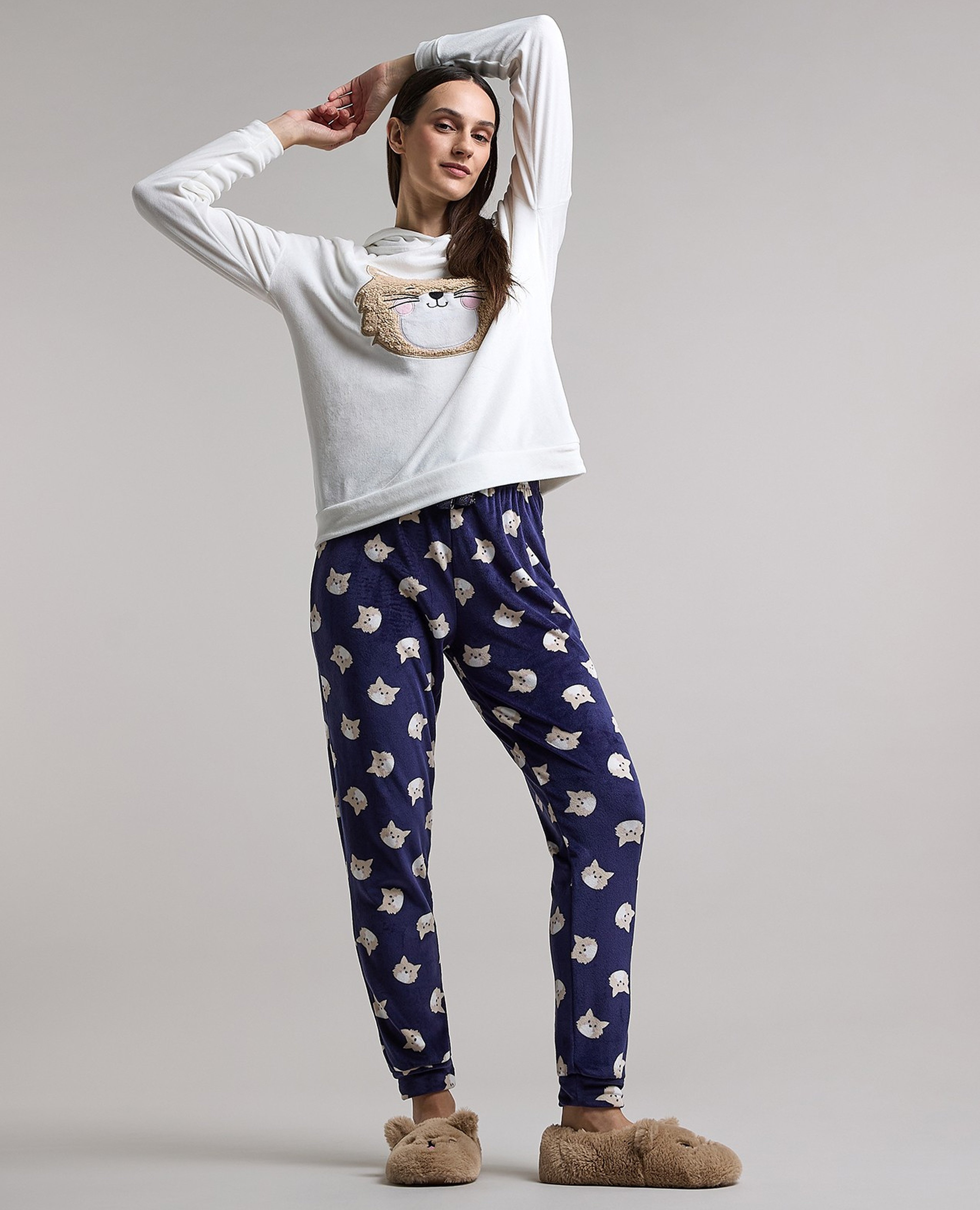 Printed Long Sleeves Pyjama Set