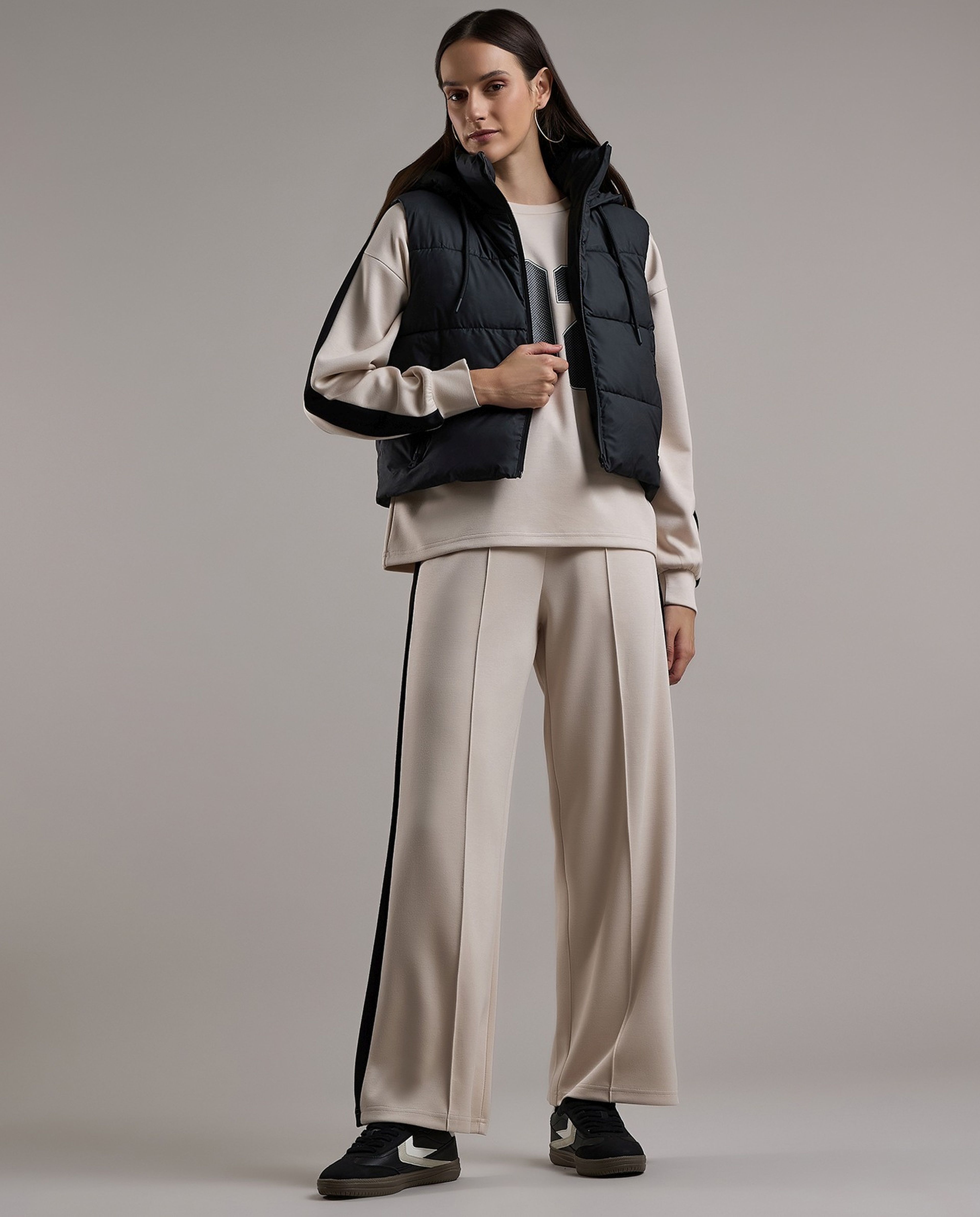 Quilted Gilet with Zipper Closure