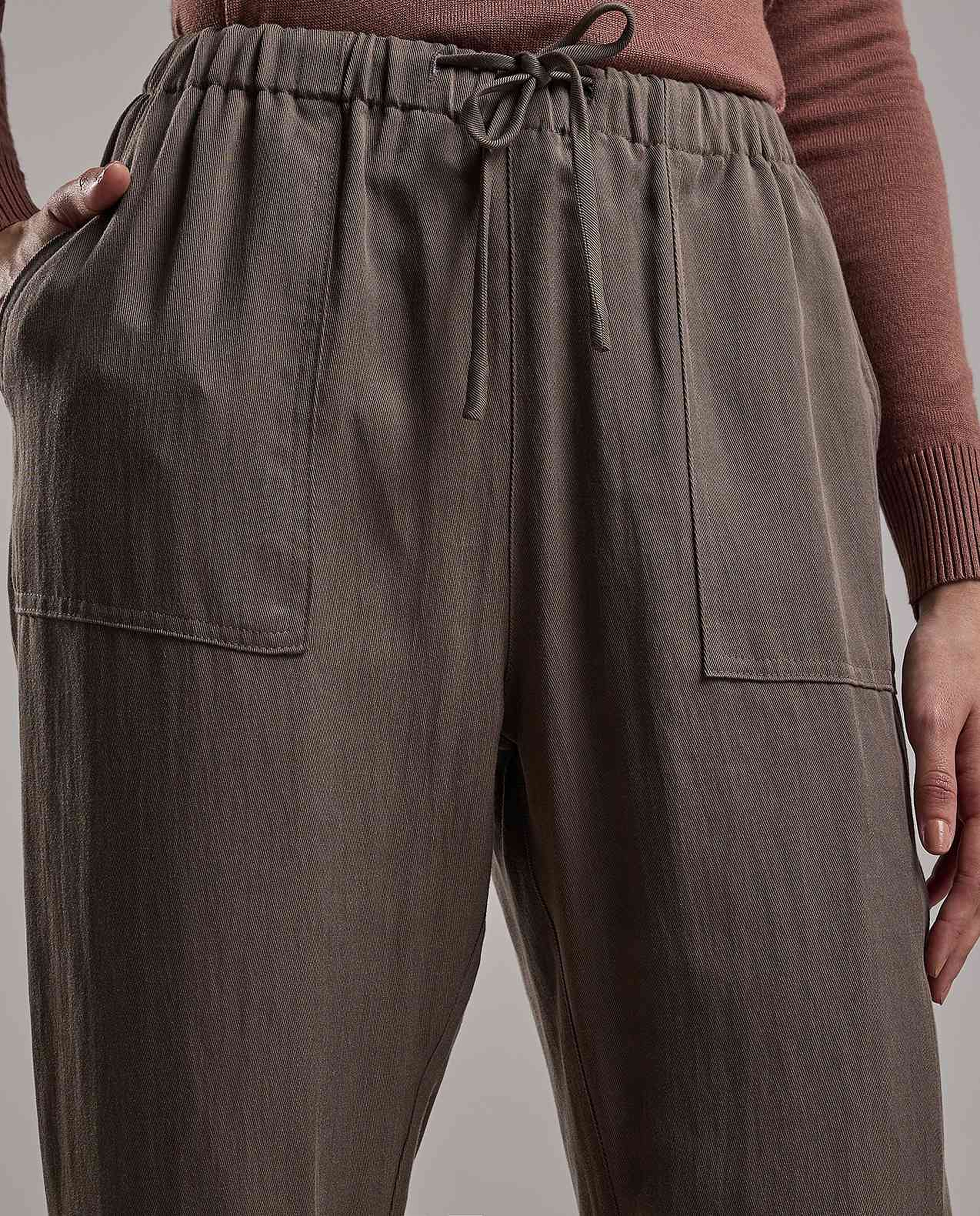 Textured Joggers with Drawstring Waist