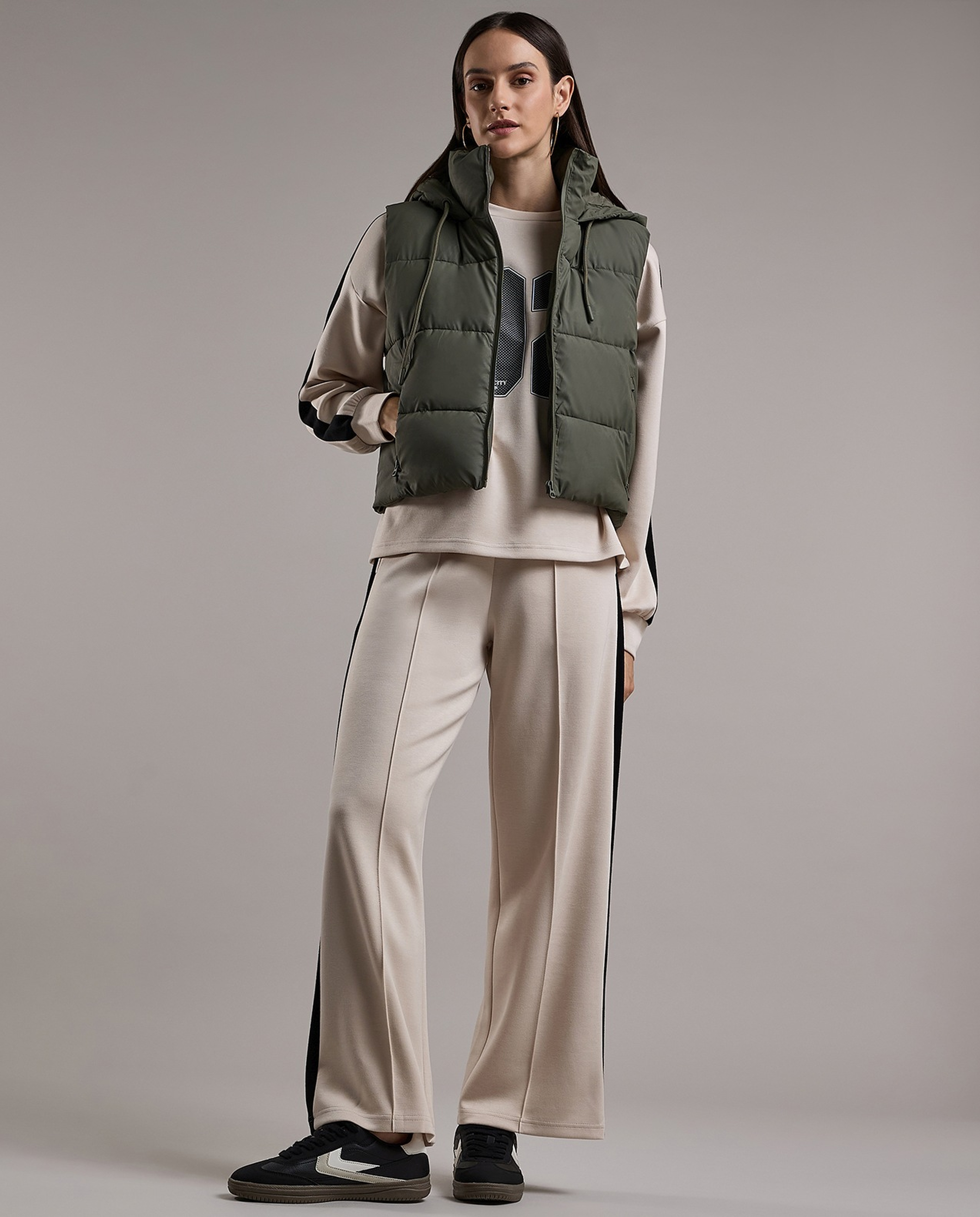 Quilted Gilet with Zipper Closure