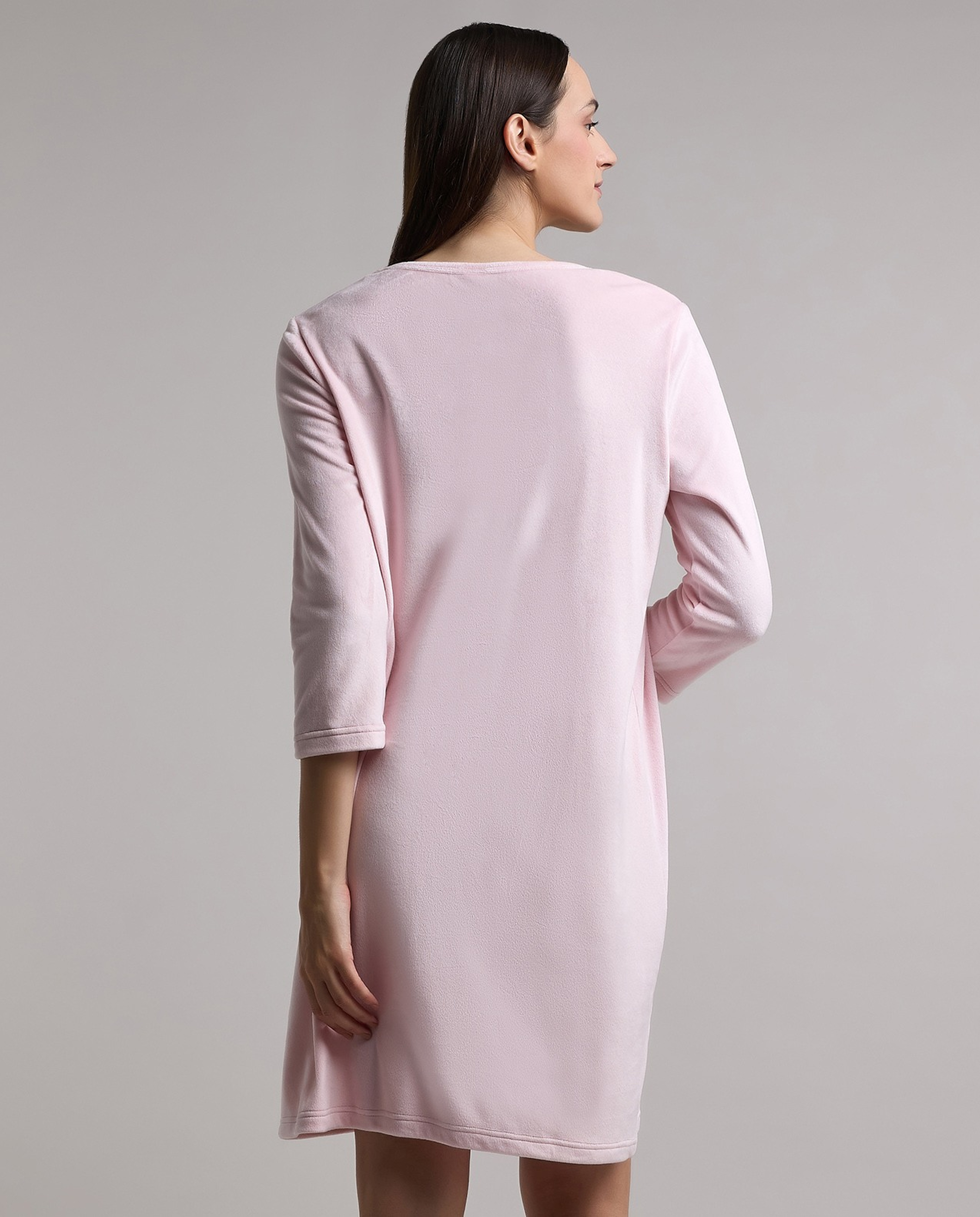 Hello Kitty Print Nightdress with Long Sleeves