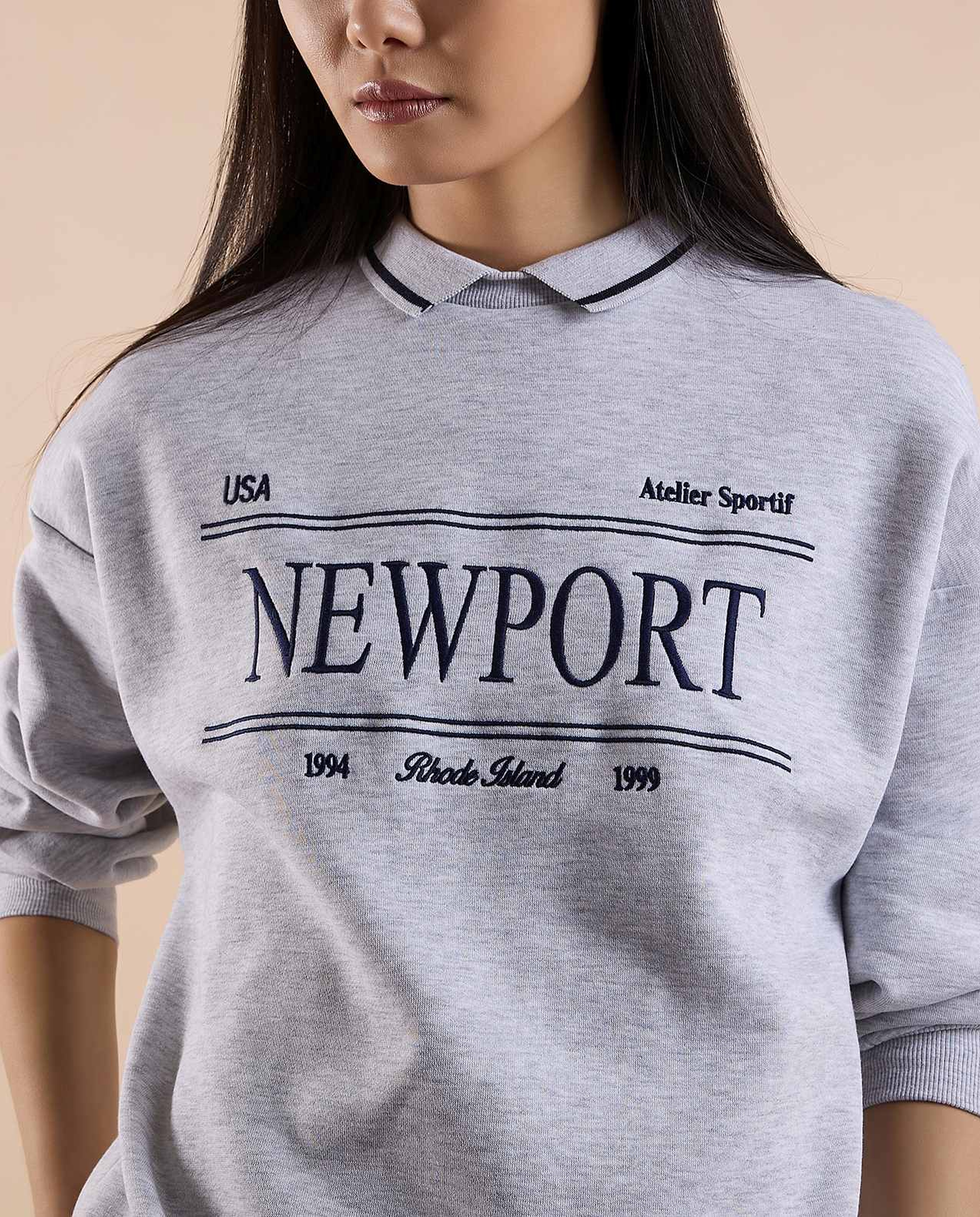 Printed Sweatshirt with Crew Neck and Long Sleeves