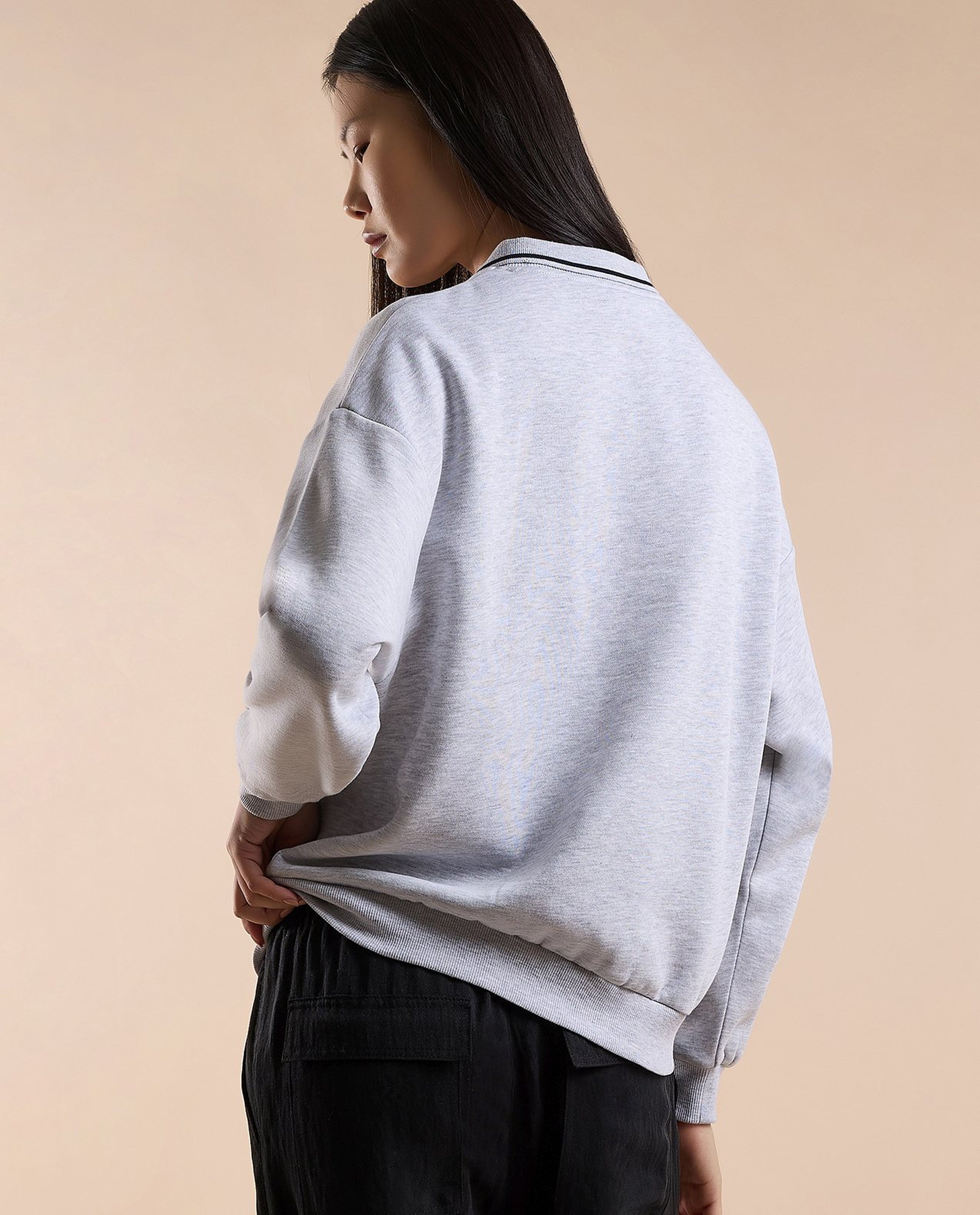 Printed Sweatshirt with Crew Neck and Long Sleeves