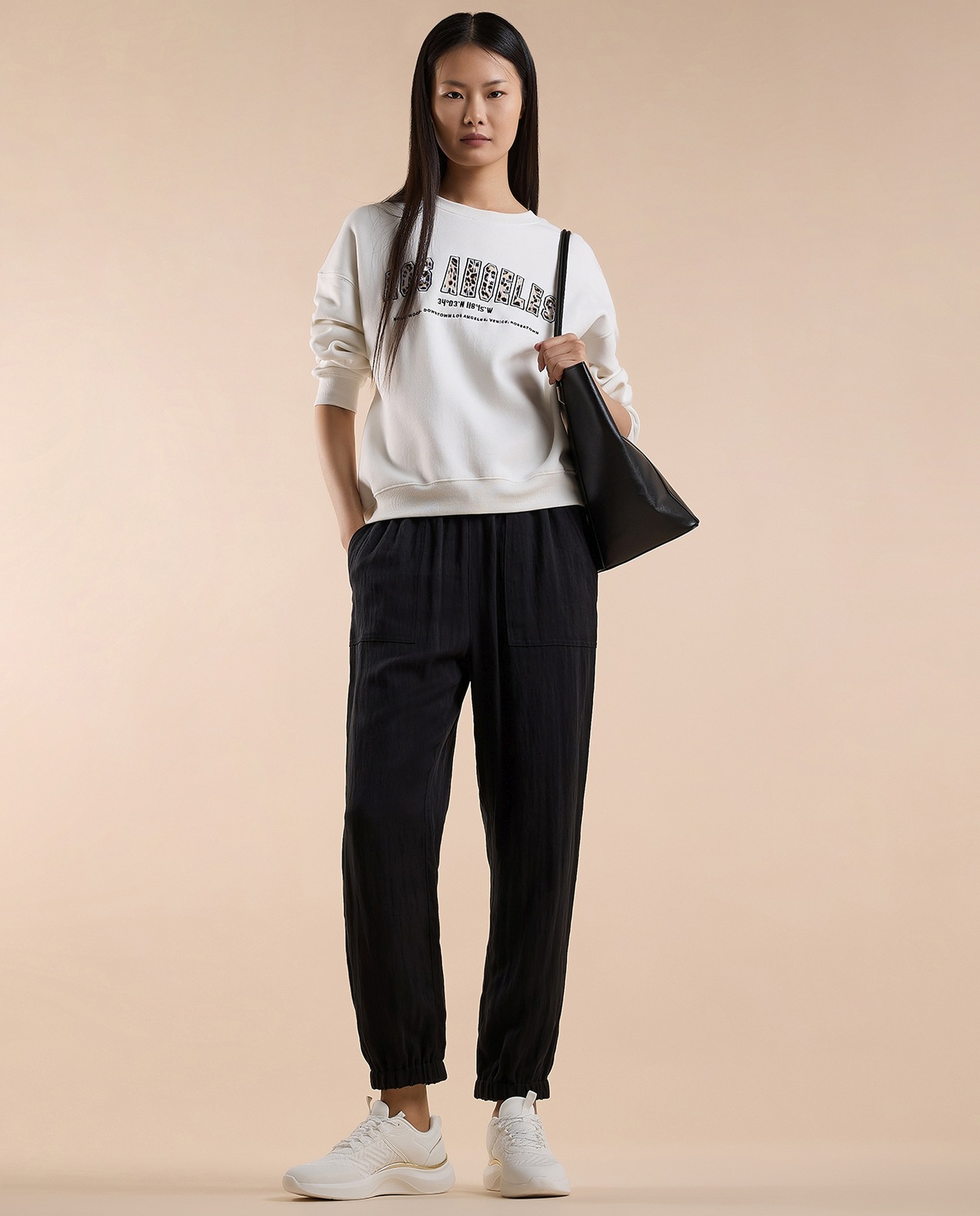 Printed Sweatshirt with Crew Neck and Long Sleeves