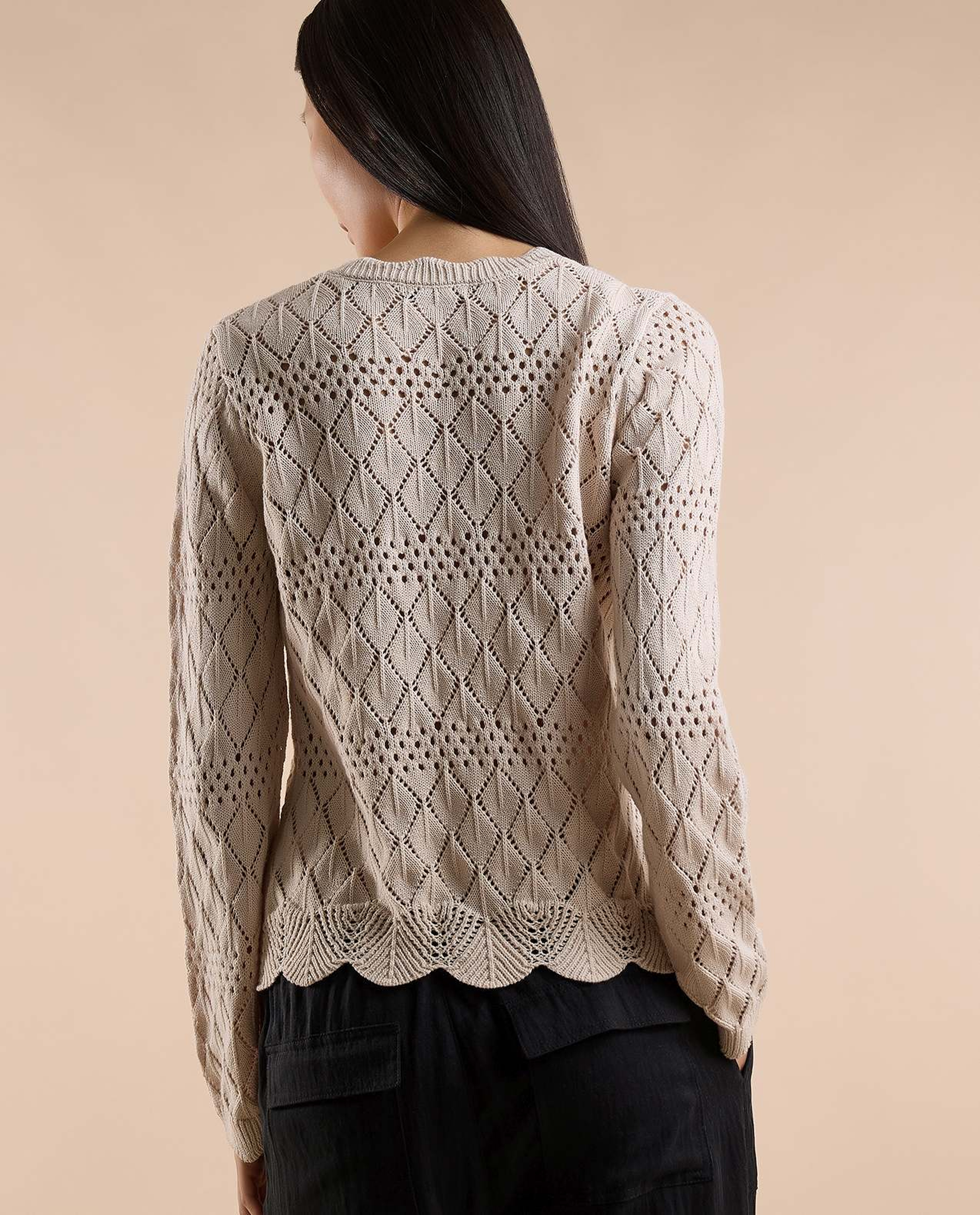 Knitted Cardigan with Button Closure