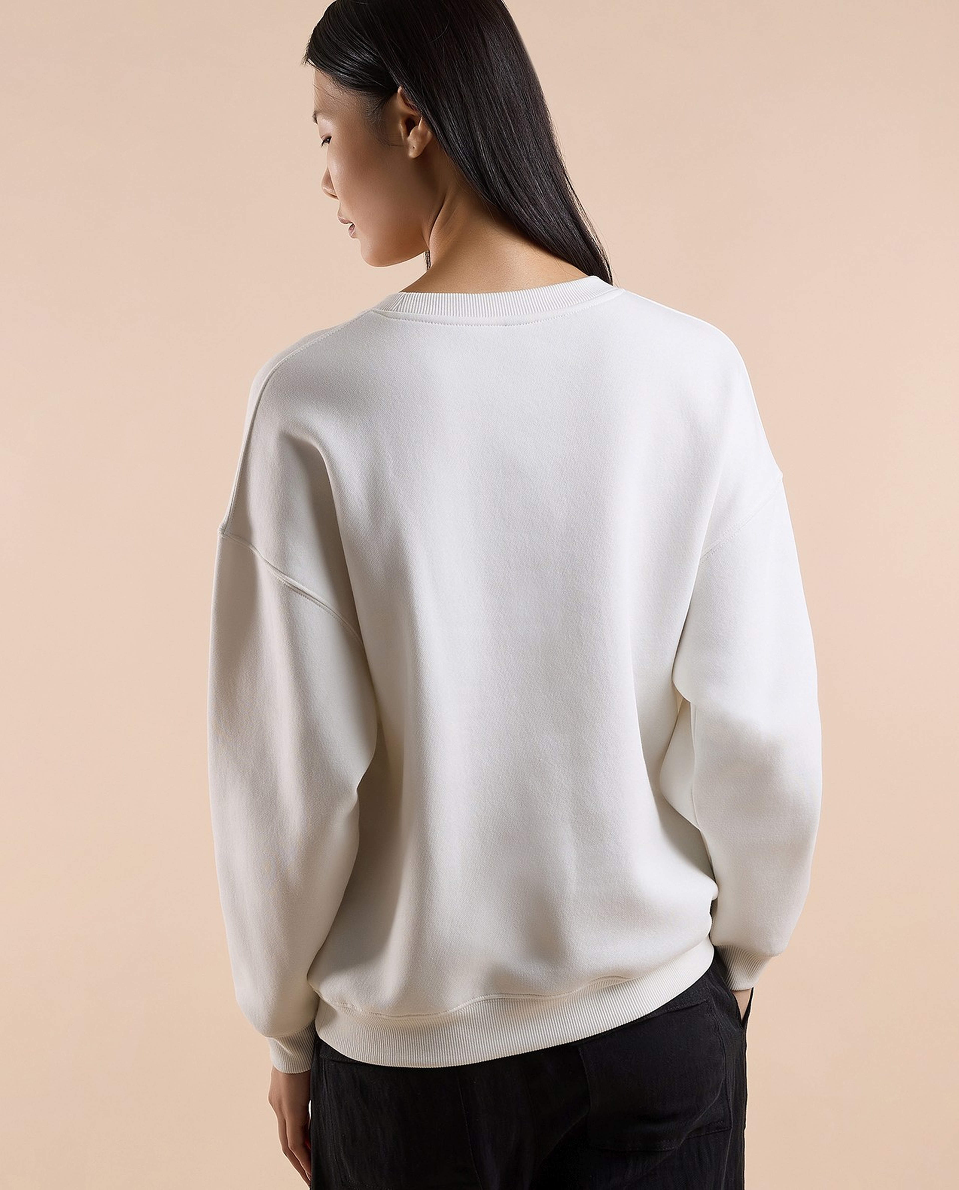 Printed Sweatshirt with Crew Neck and Long Sleeves